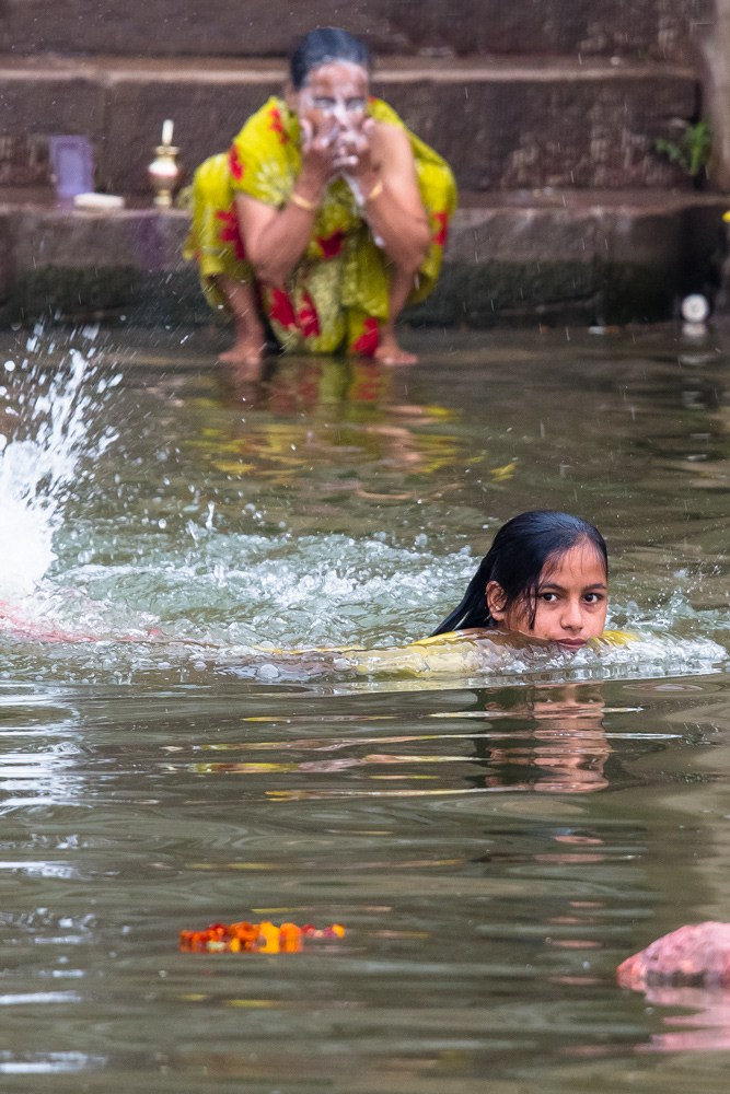 Bathing in the Ganges...