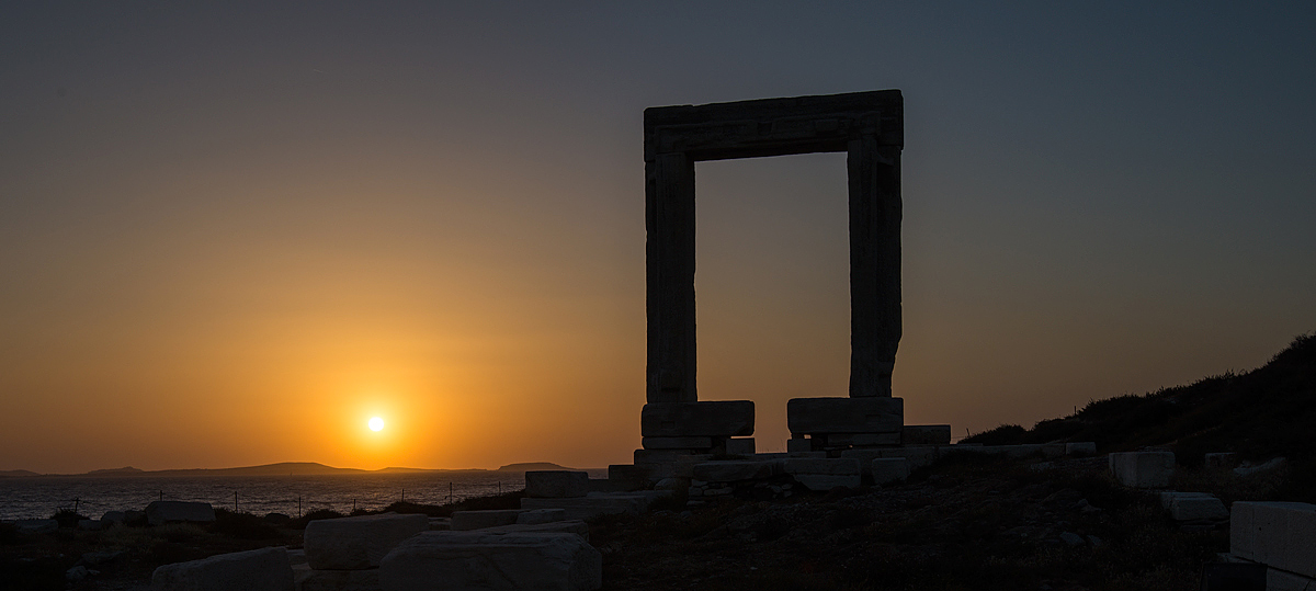 Apollo's temple Naxos Island Greece...