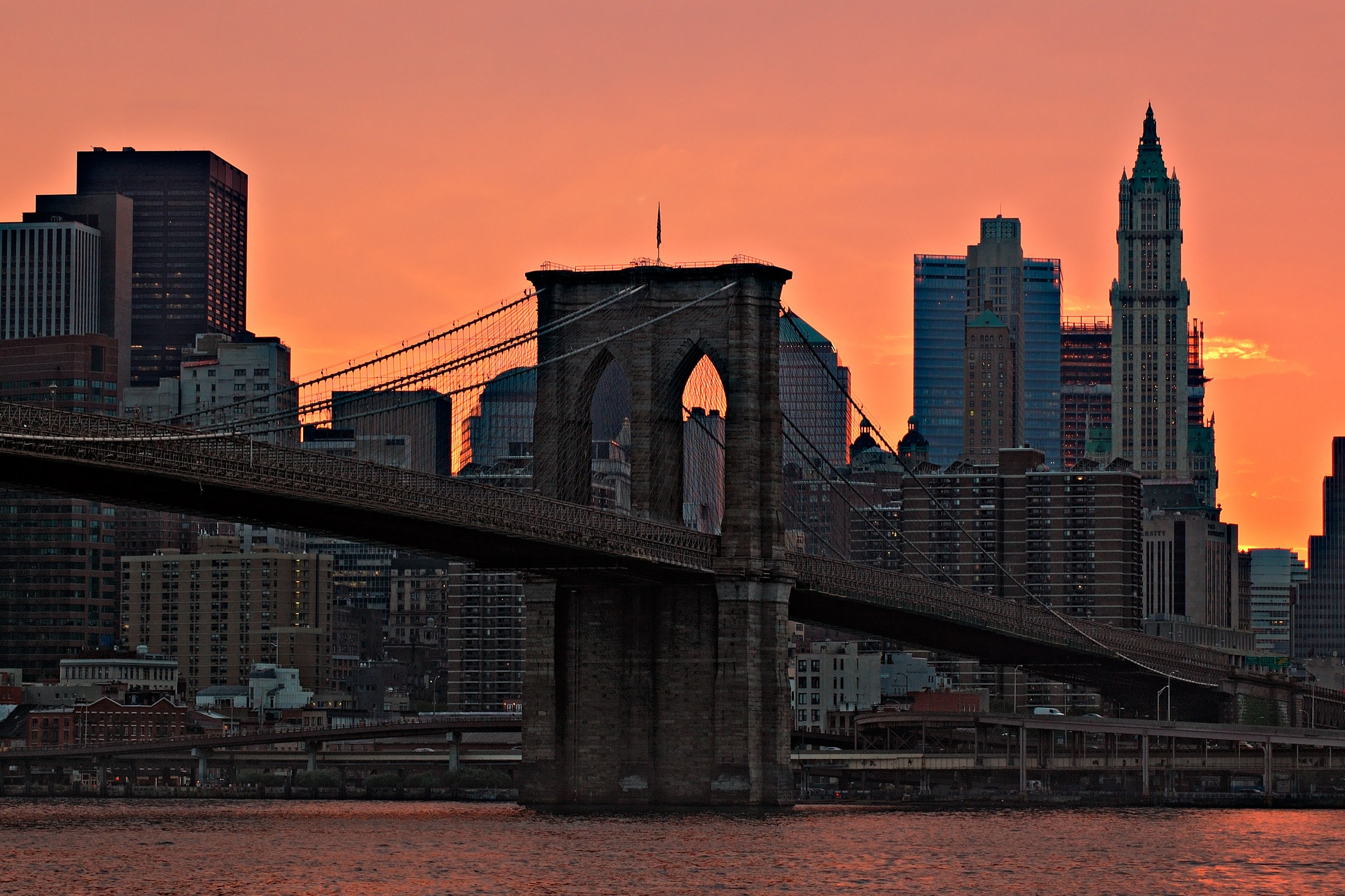 Red sunset in Manhattan...
