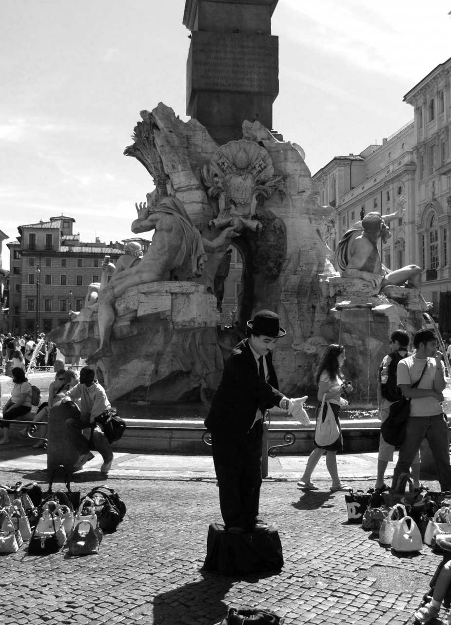 Charlot in Piazza Navona...