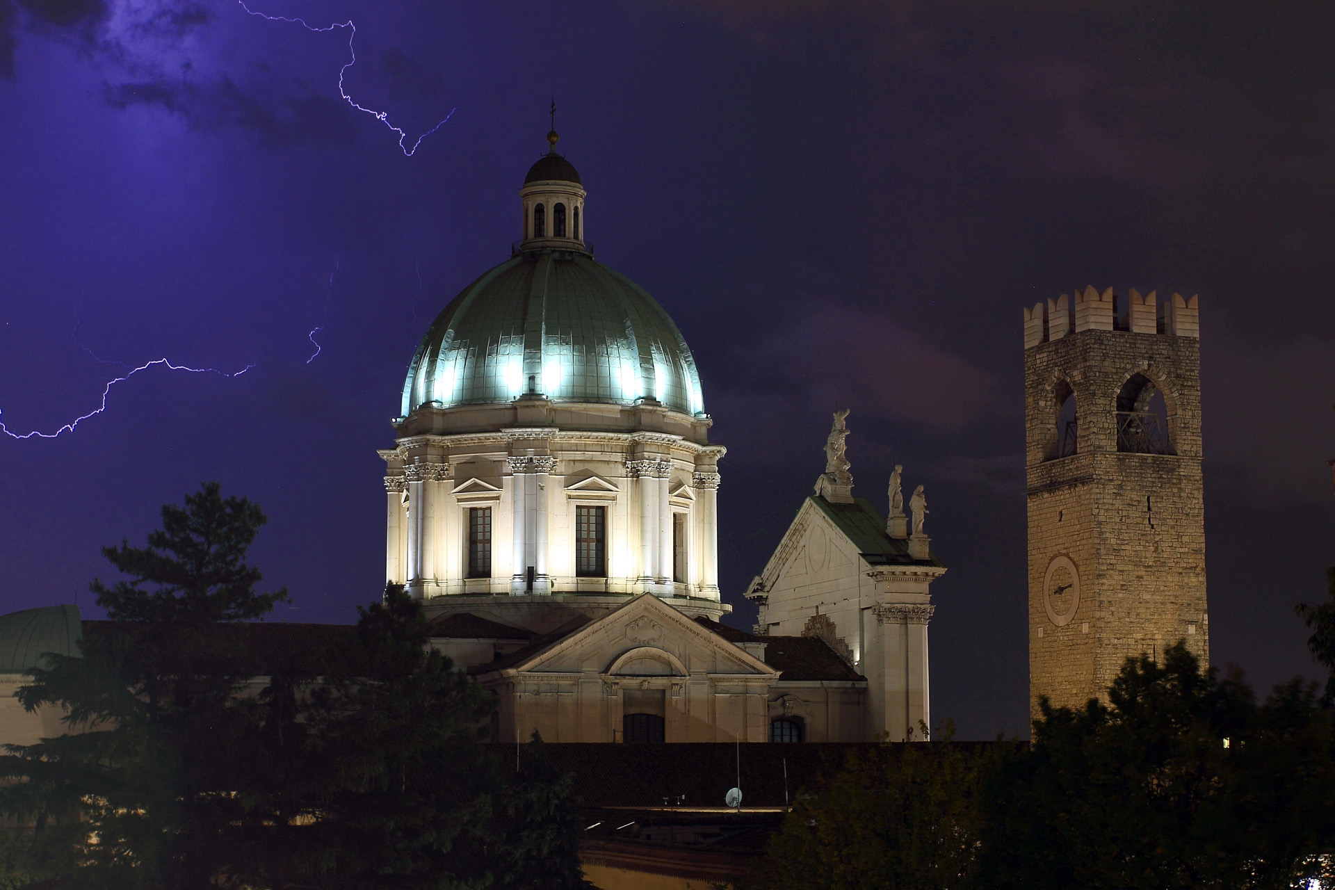 Storm over the Cathedral of Brescia...
