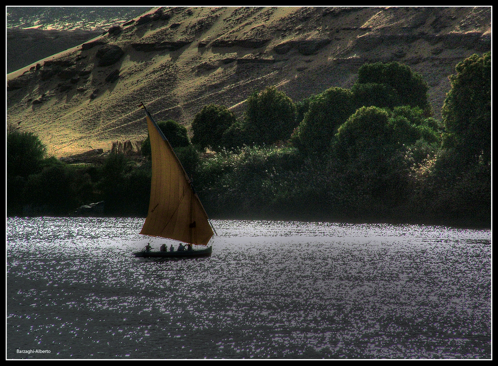 backlight on the Nile...