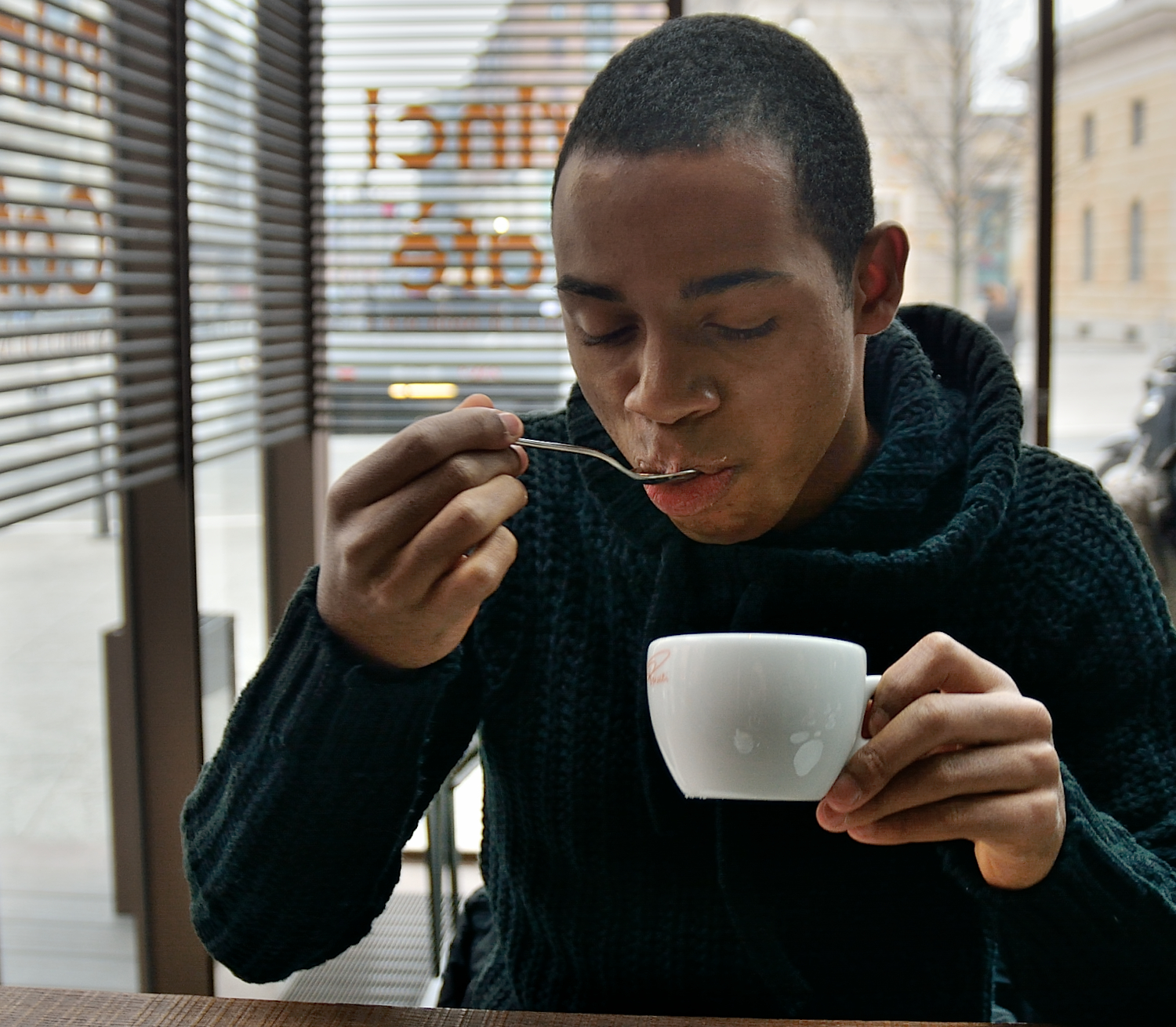 Breakfast with my son...