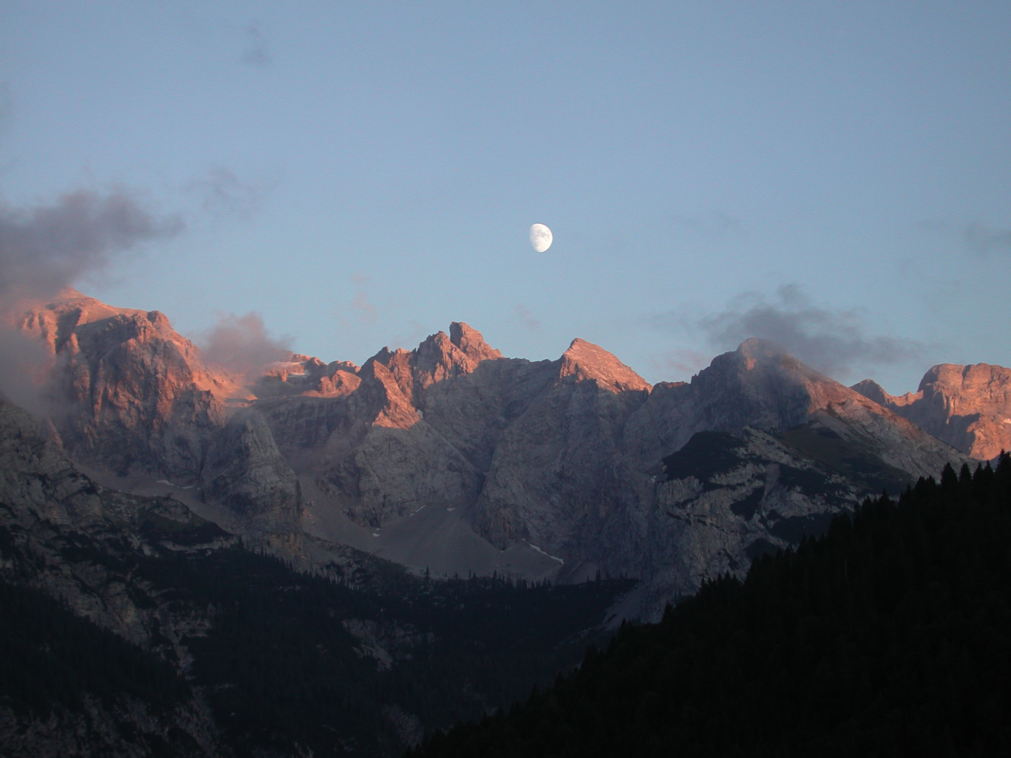 Moon over the mountains of Trentino...