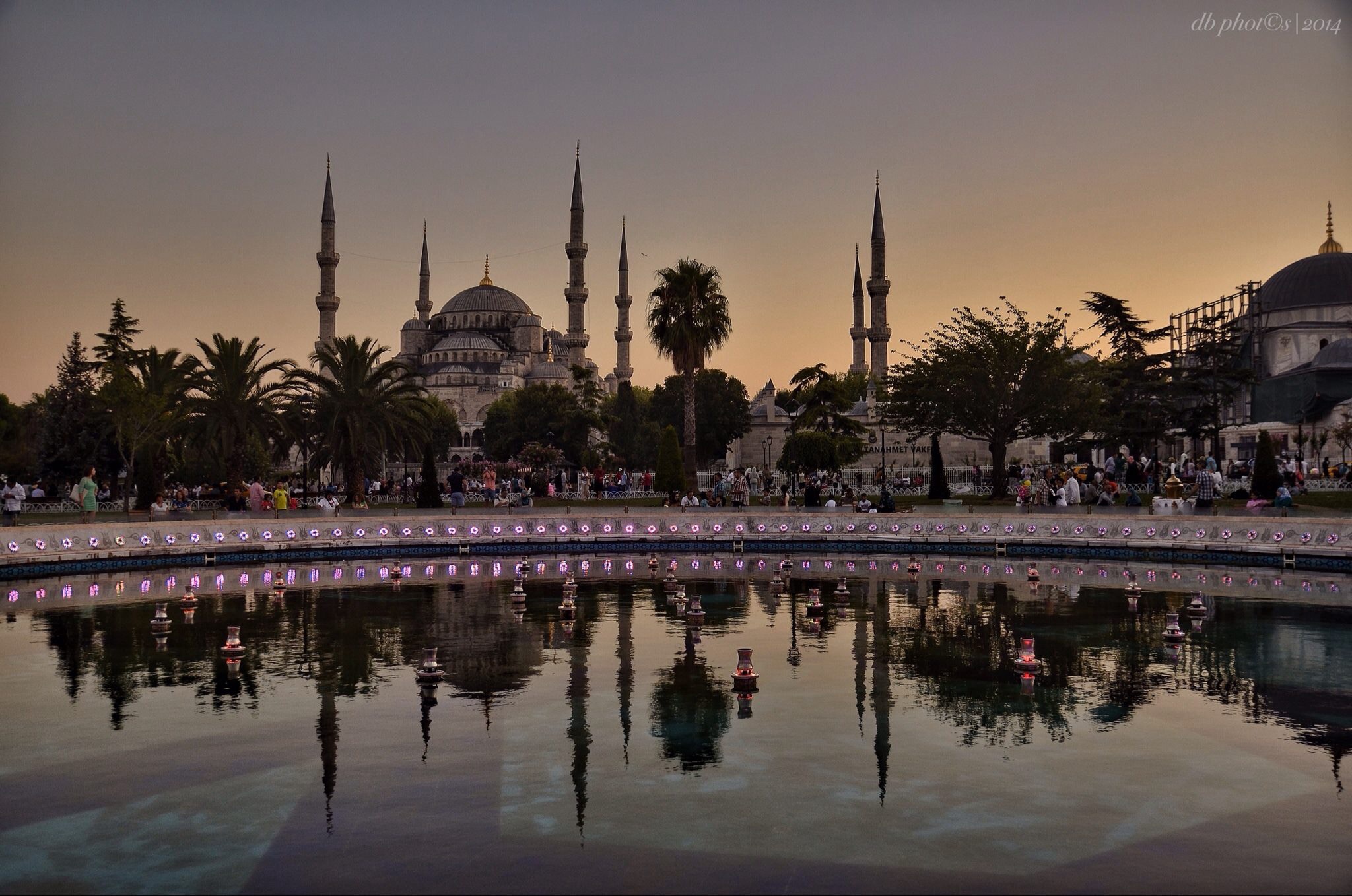 Blue Mosque at sunset in istanbul...
