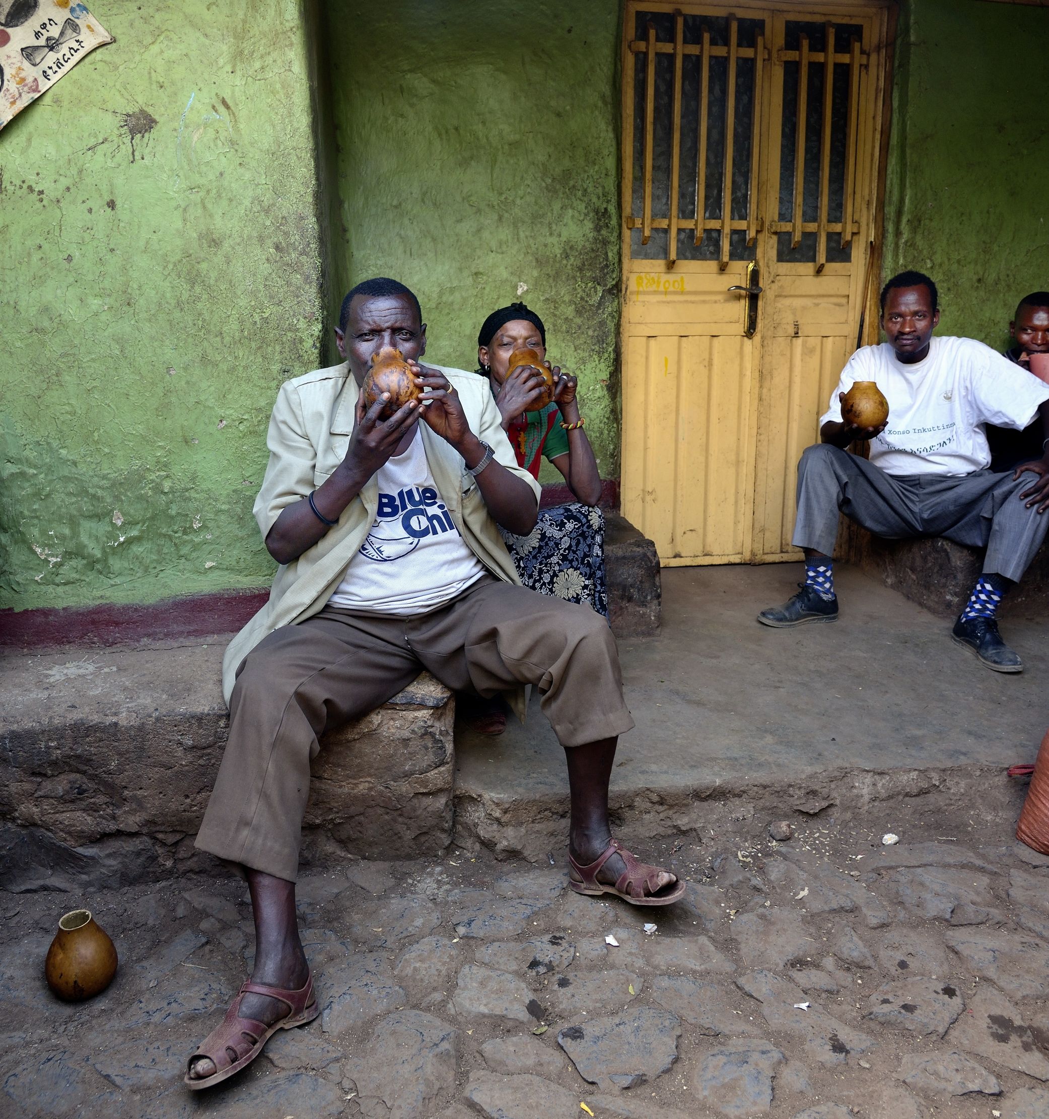 Ethiopia 2015 - In a bar market Konso...