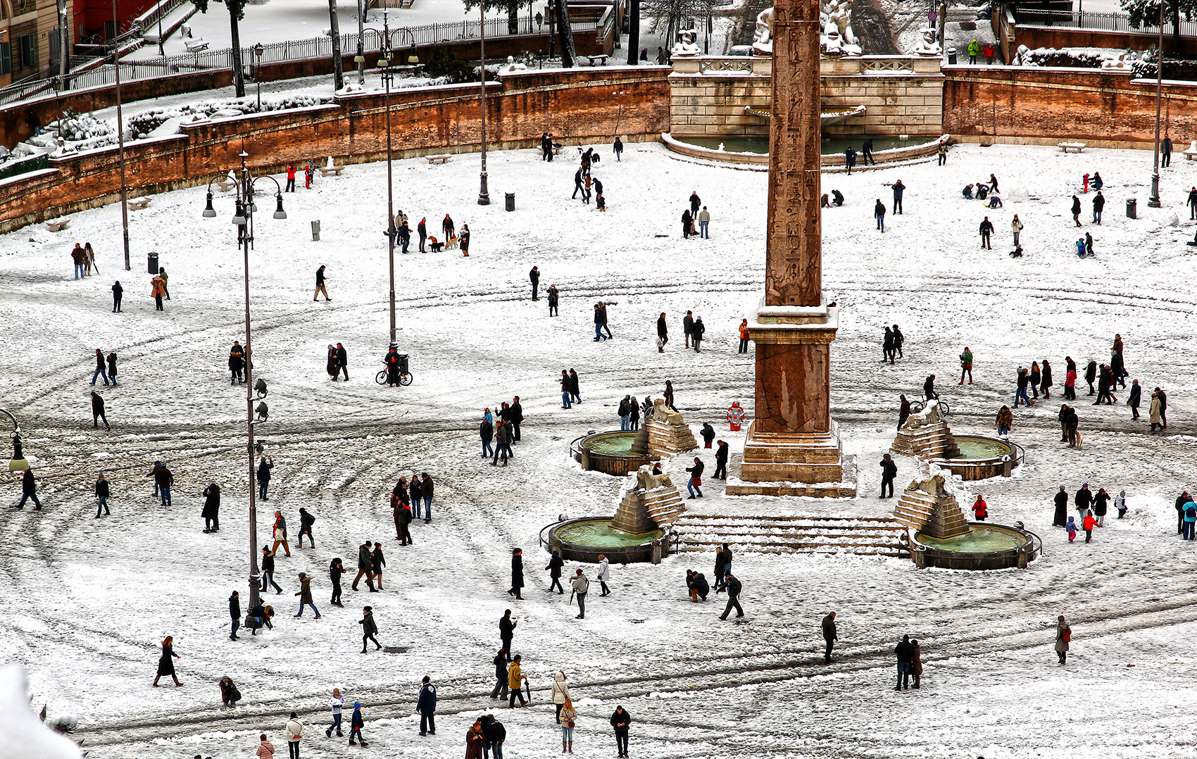 Snow in Rome...