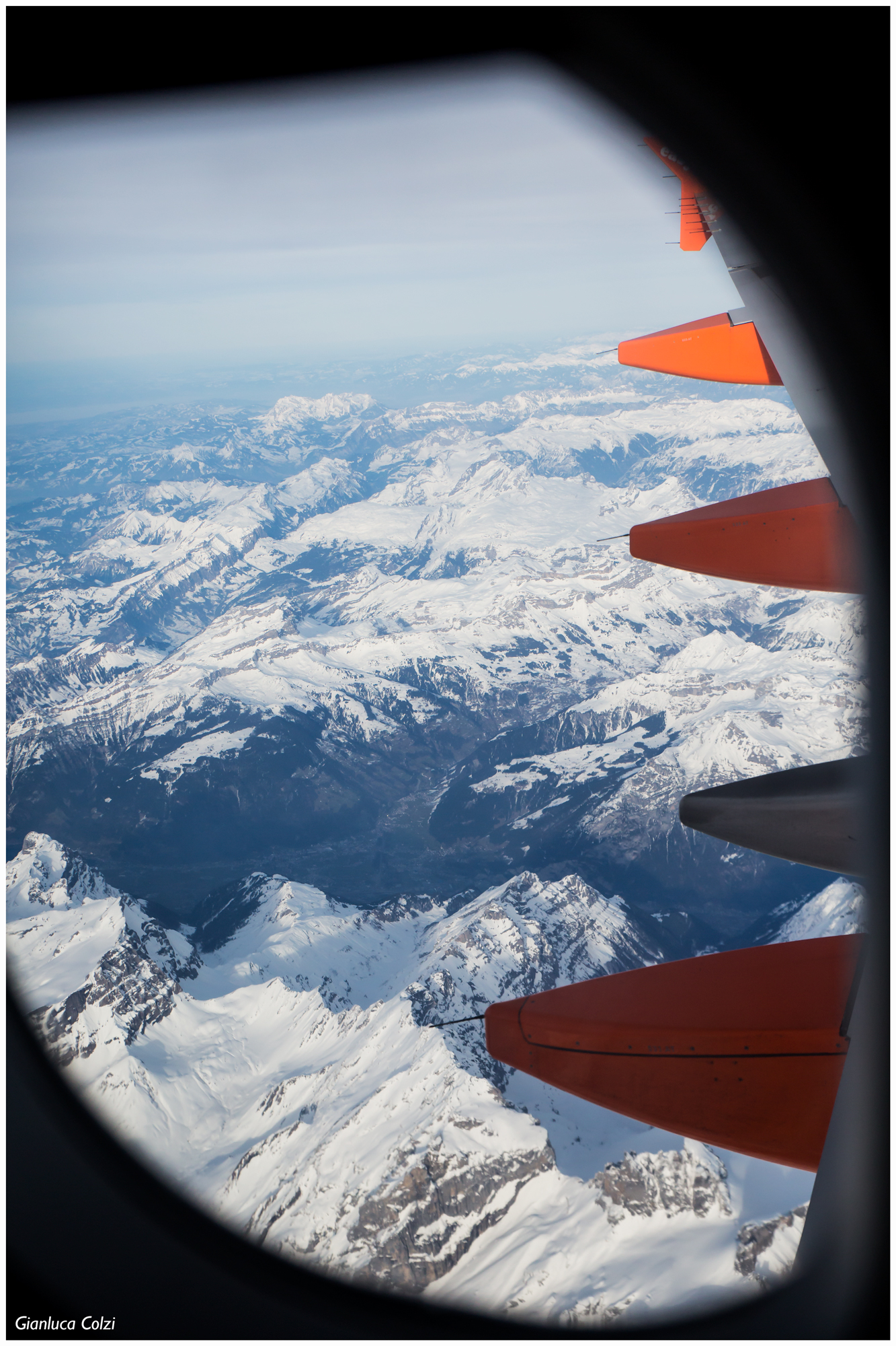 Flying over the Alps...