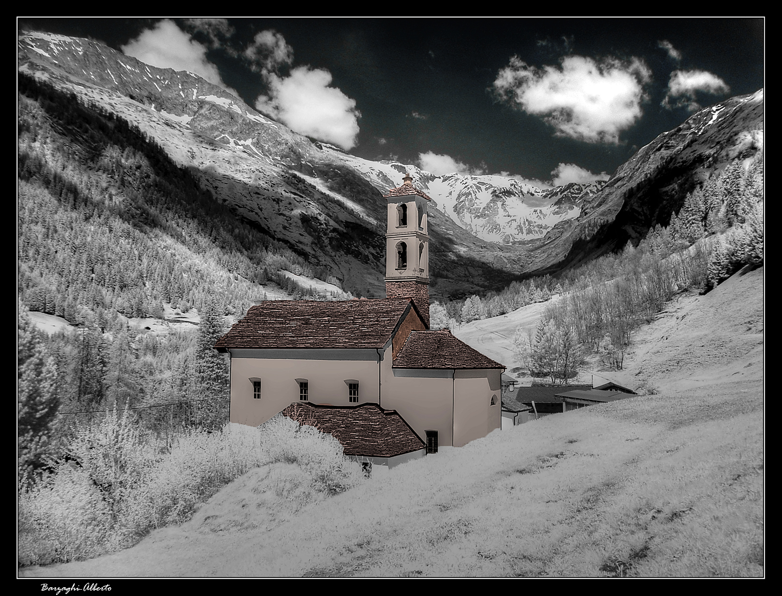 alpine church -Infrared...