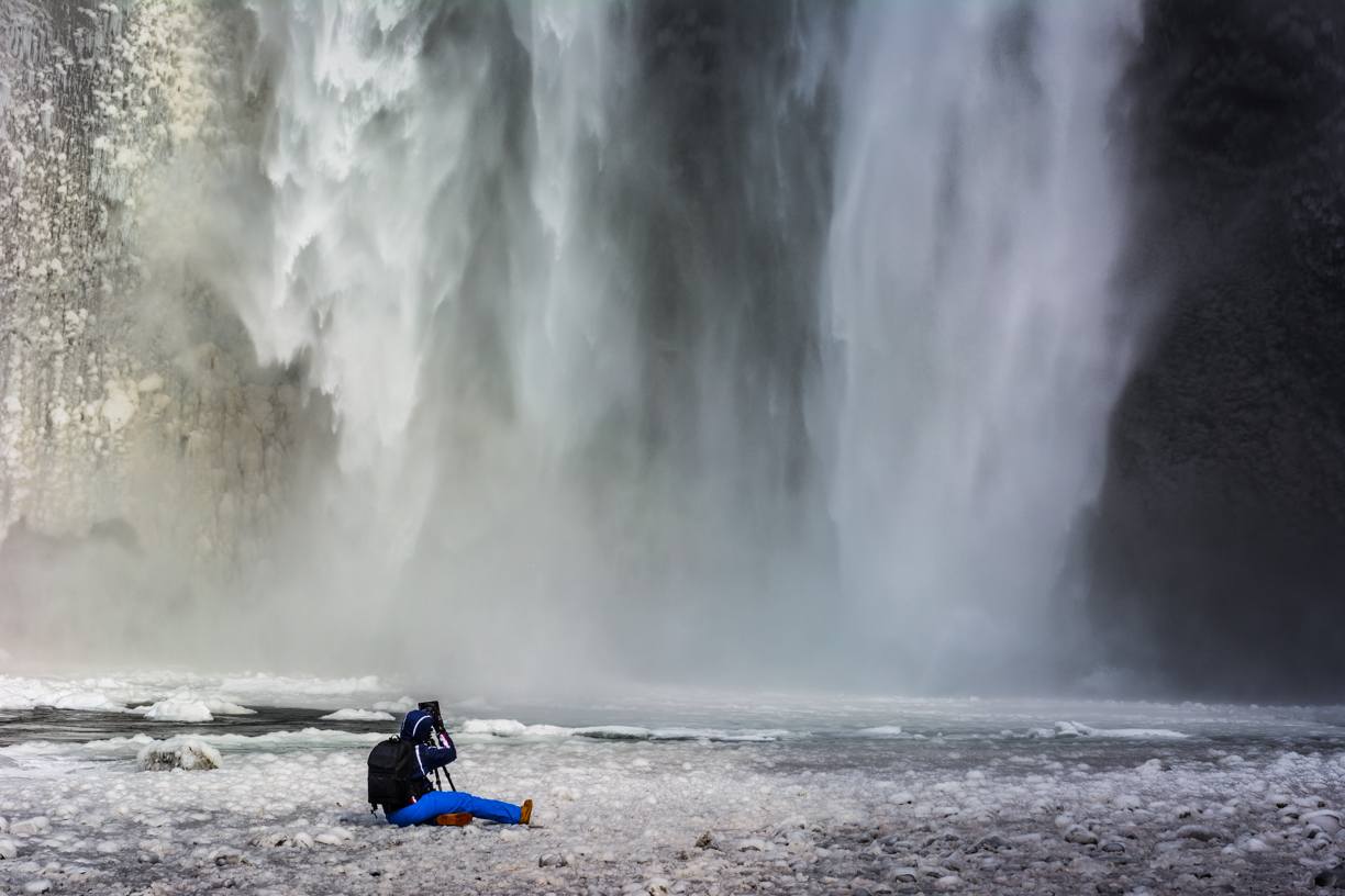 The Photographer Under the Waterfall...