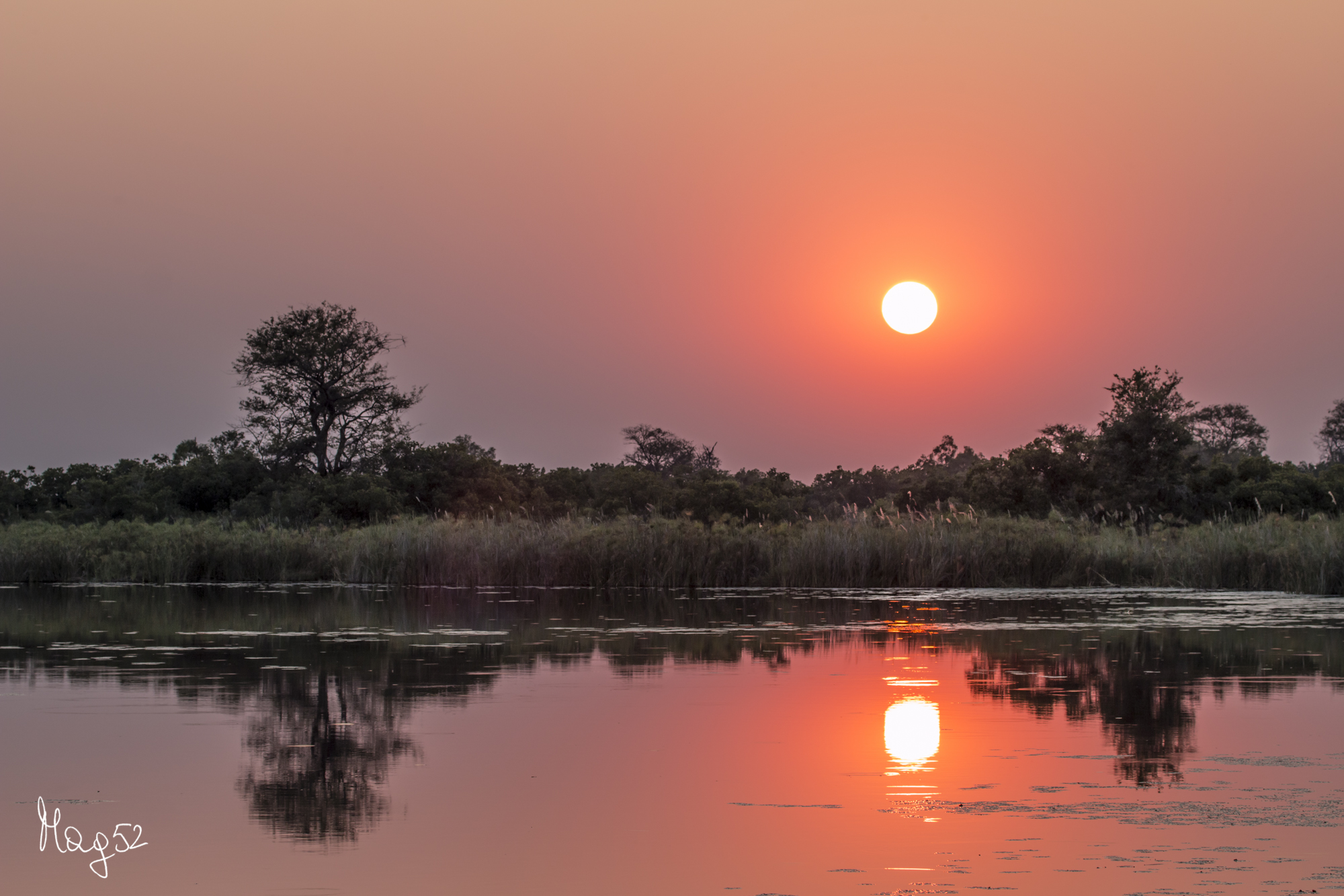 tramonto delta Okawango...
