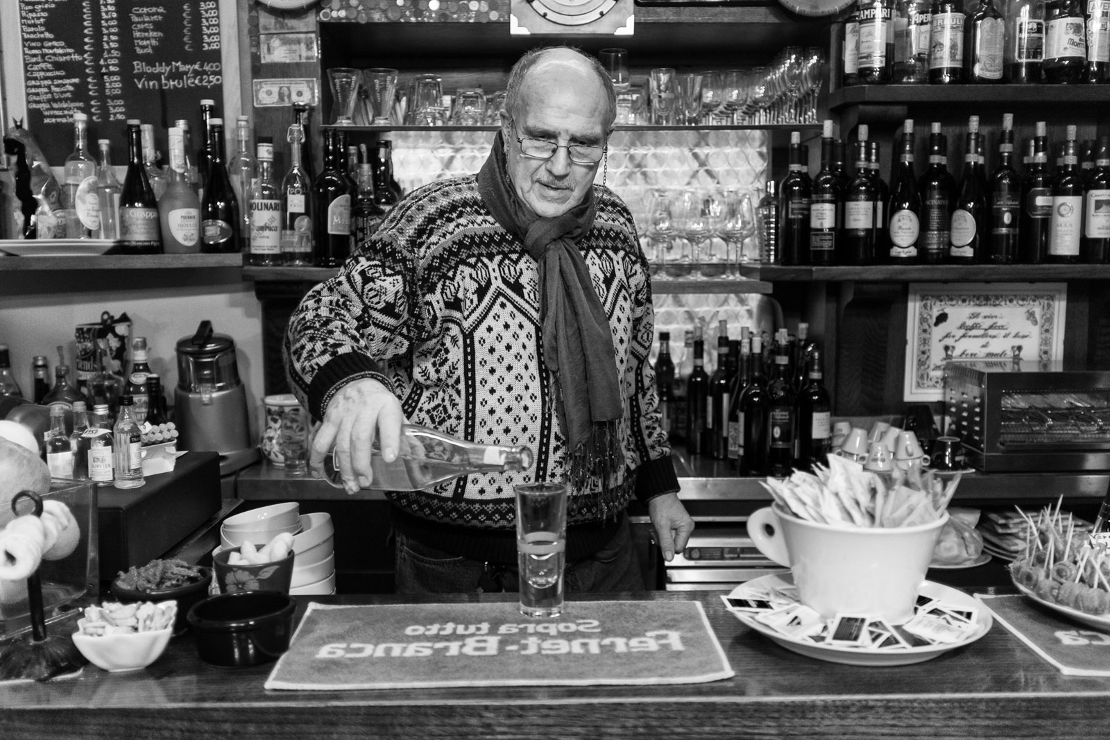 Old barman...