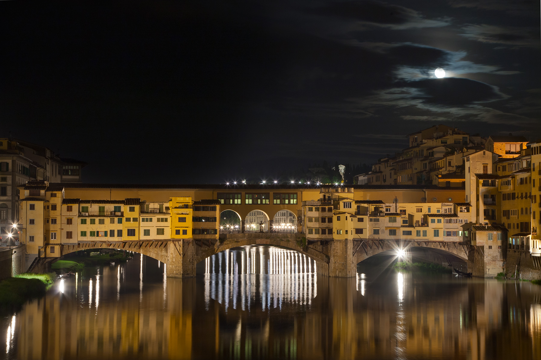 The moon on the bridge...