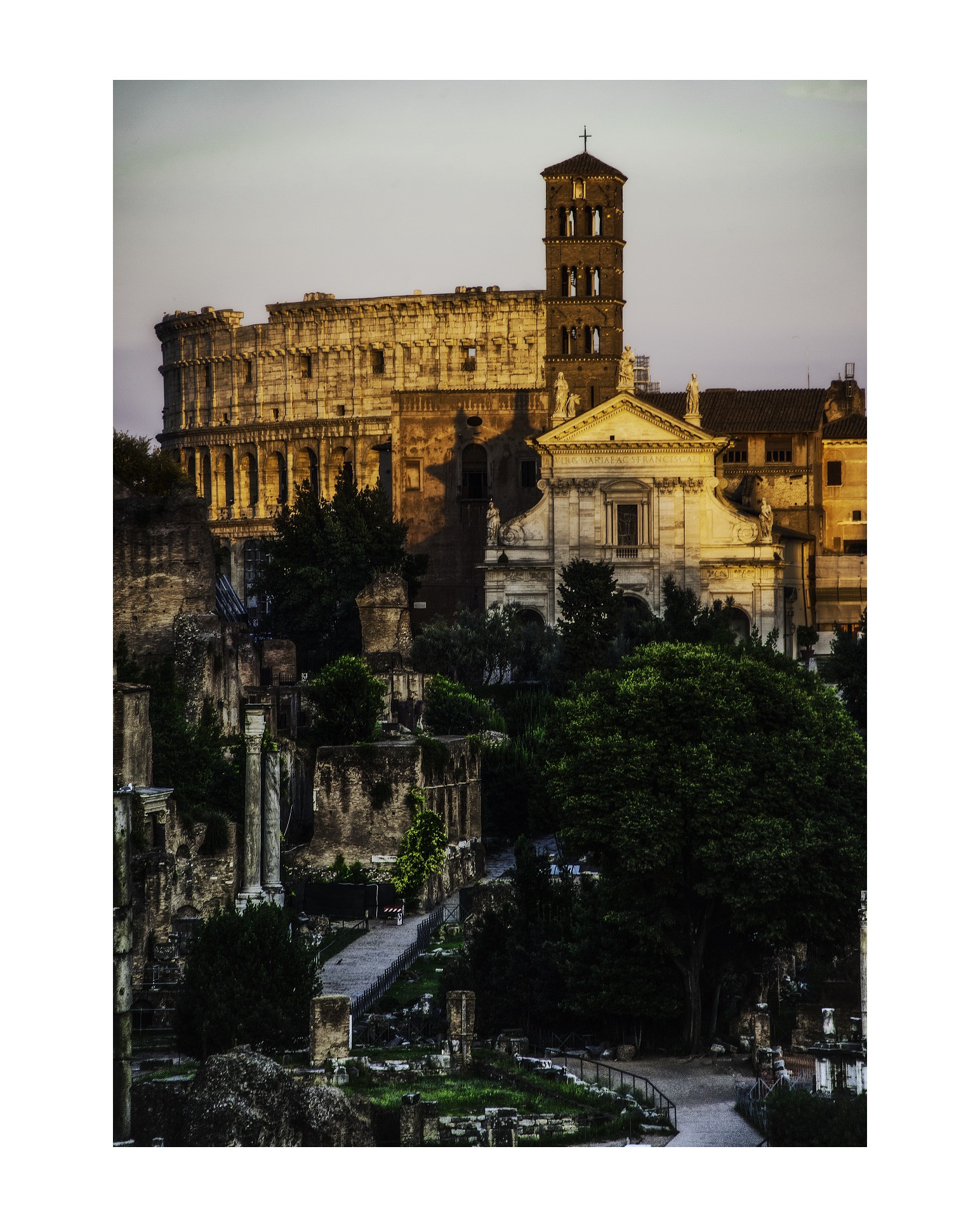 Tramonto sul Colosseo...