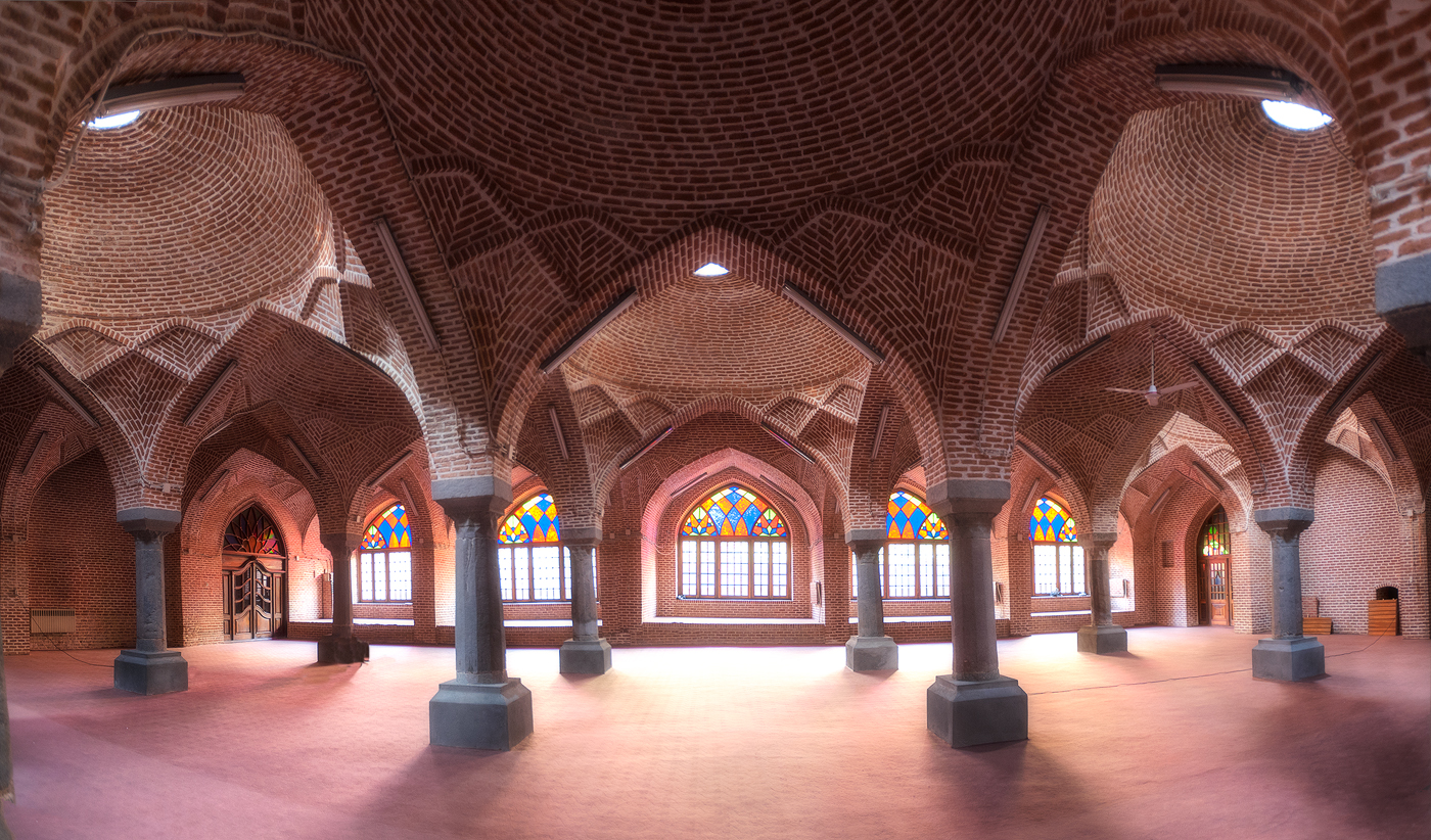 Inside the mosque Jameh, Tabriz, Iran...