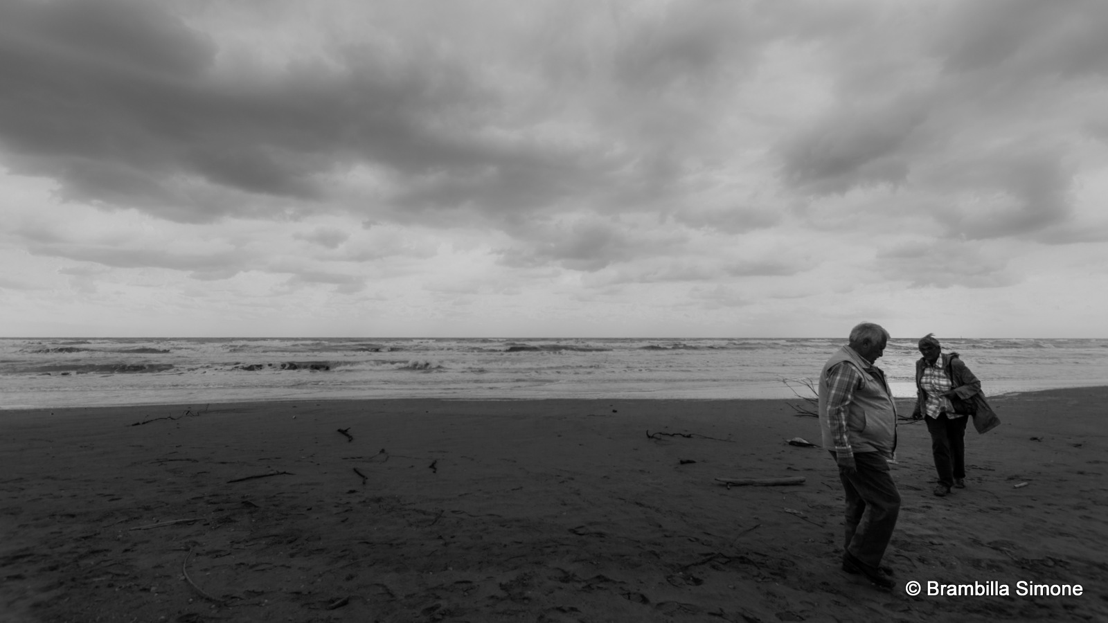 Gente in spiaggia...