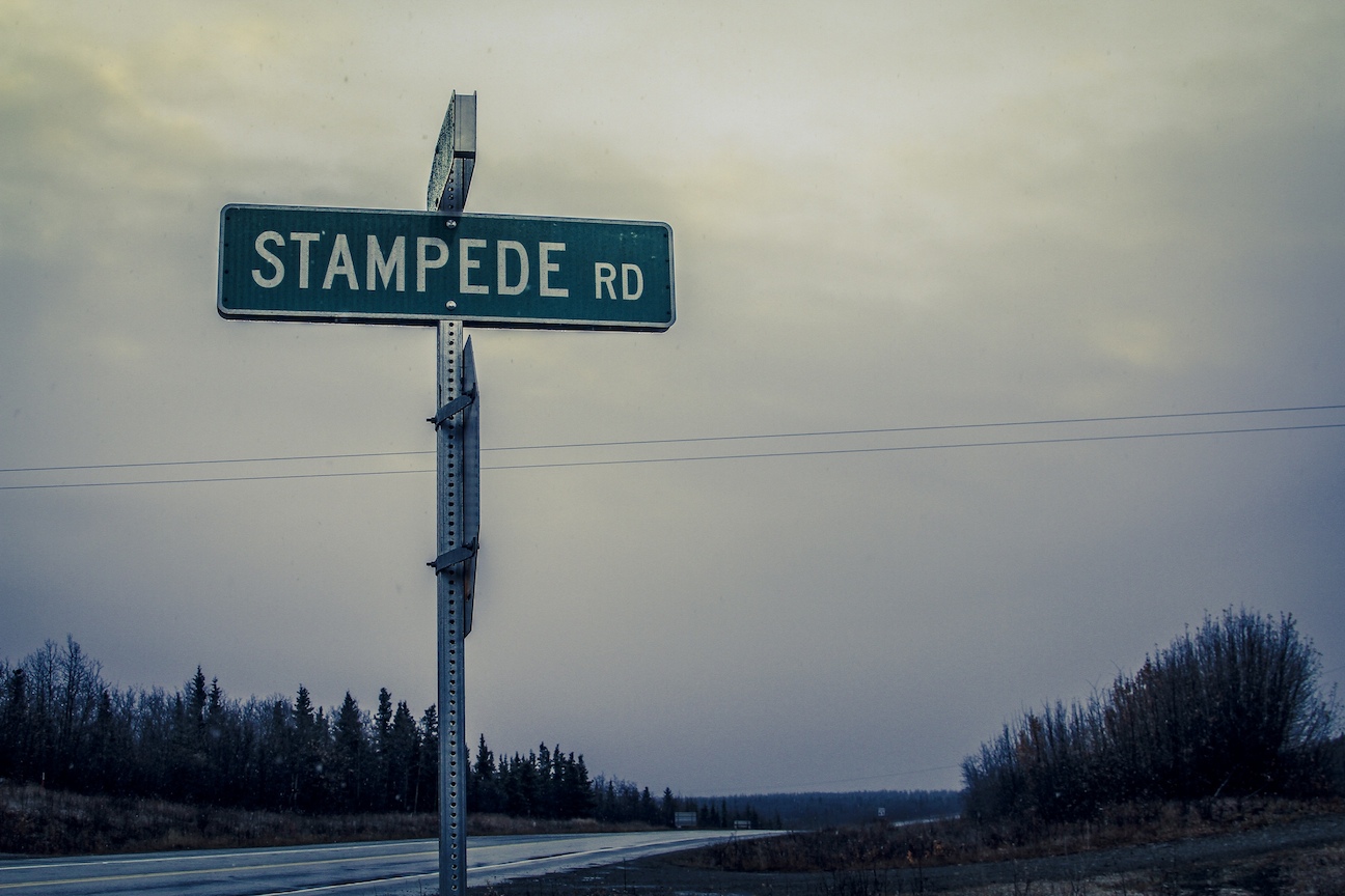 Stampede RD crosses the Stampede Trail "Into the Wild"...