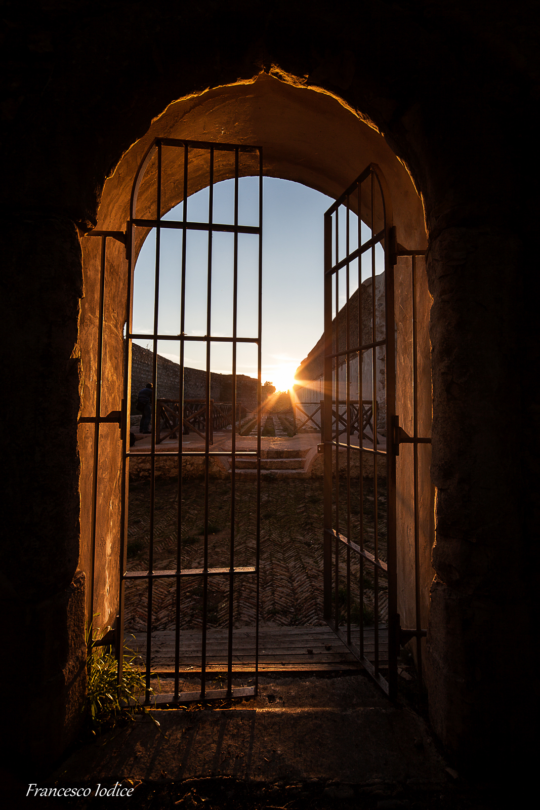 ..cancello opened on sunset...