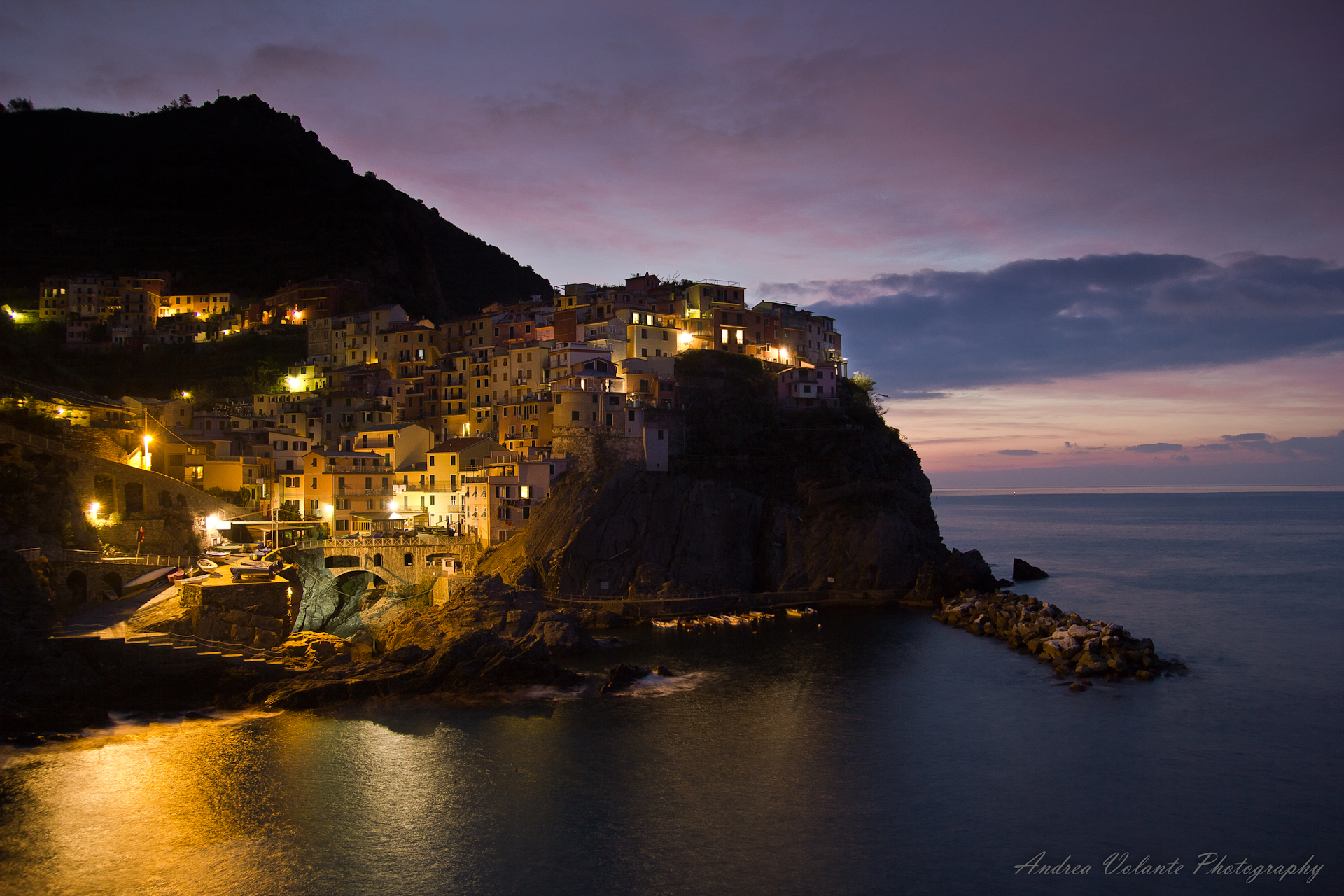 Manarola ..the first light of the new day....