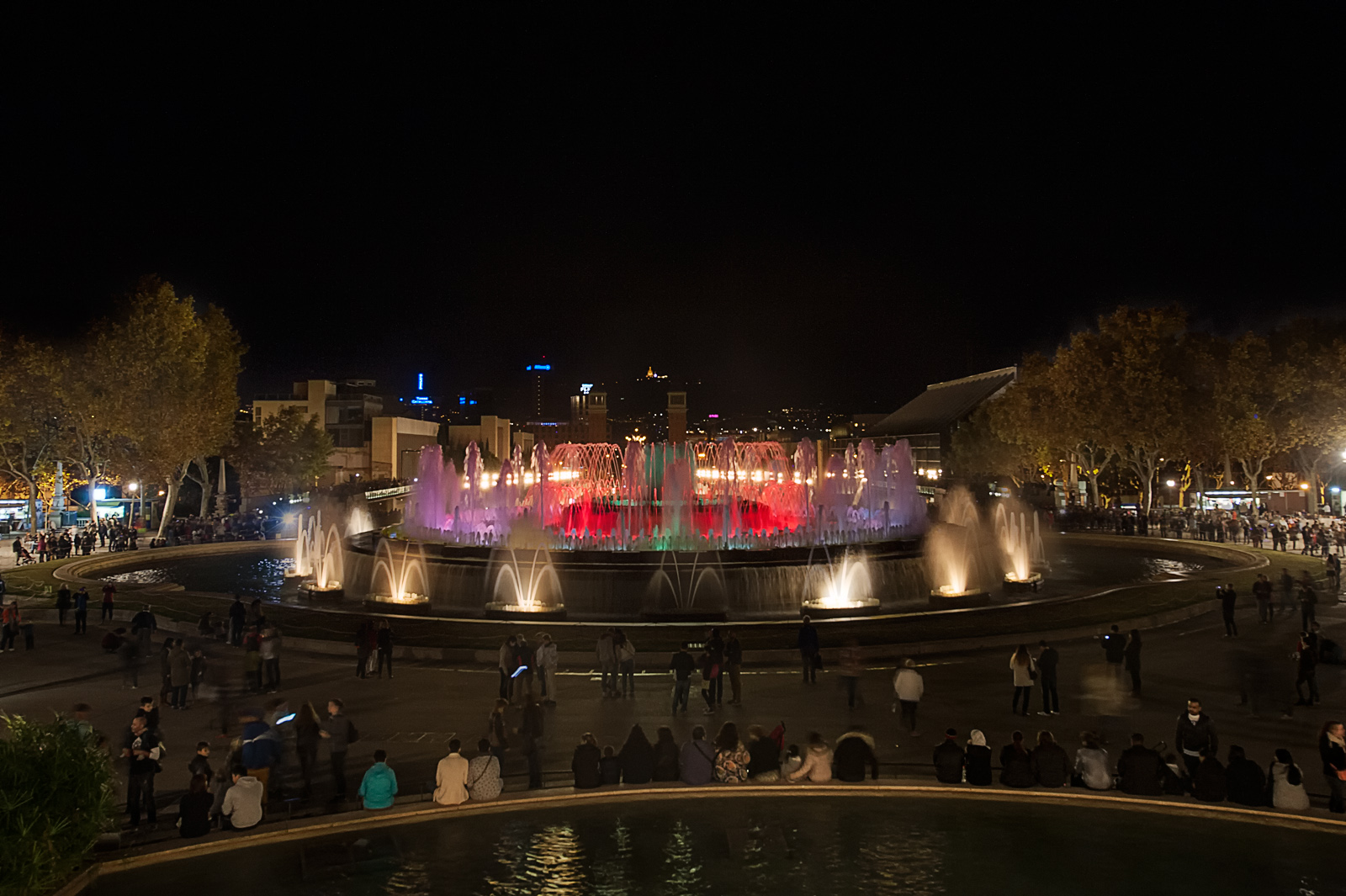 Barcelona. The magic fountain of Montjuc....