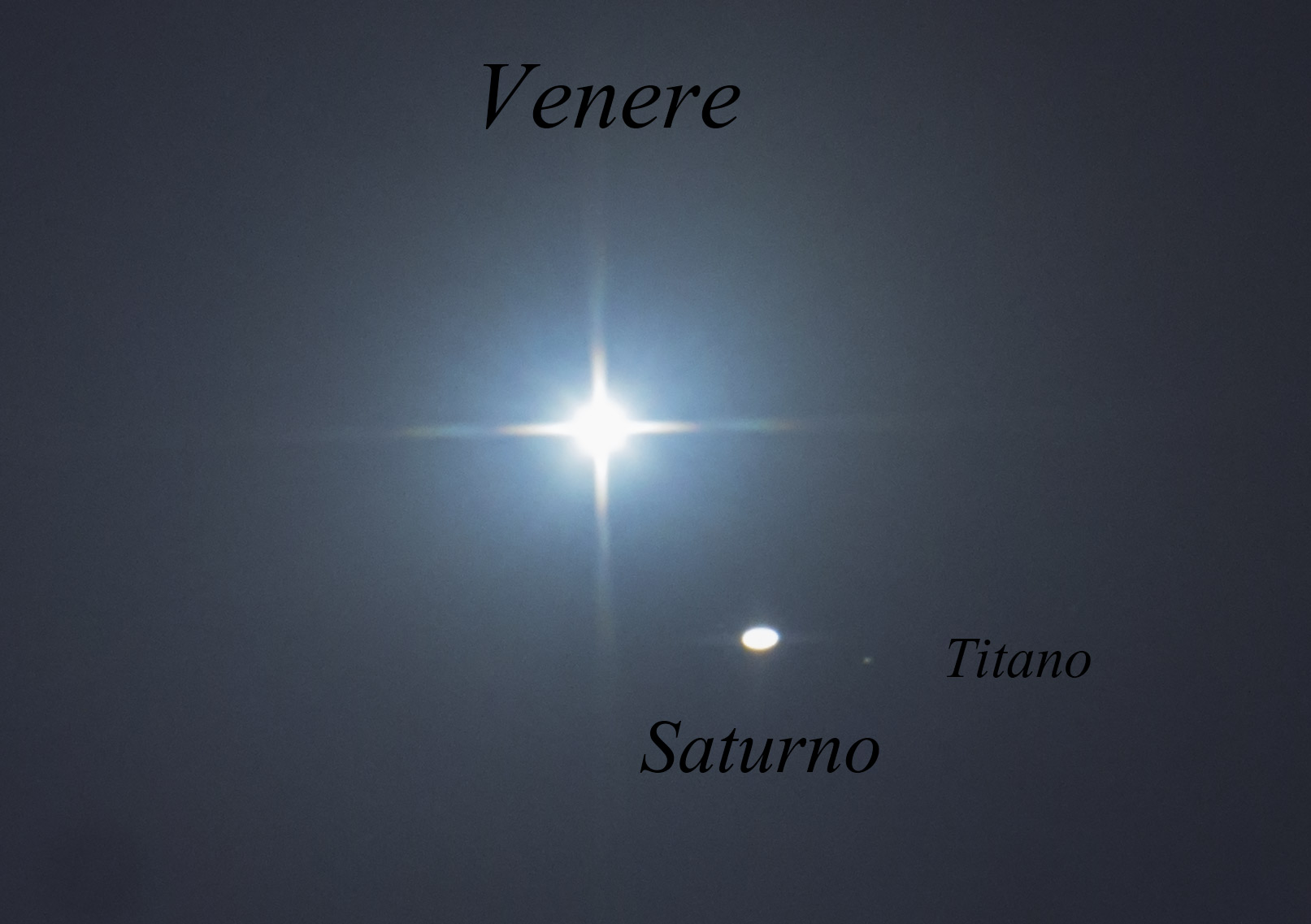 Congiunzione tra Venere e Saturno...