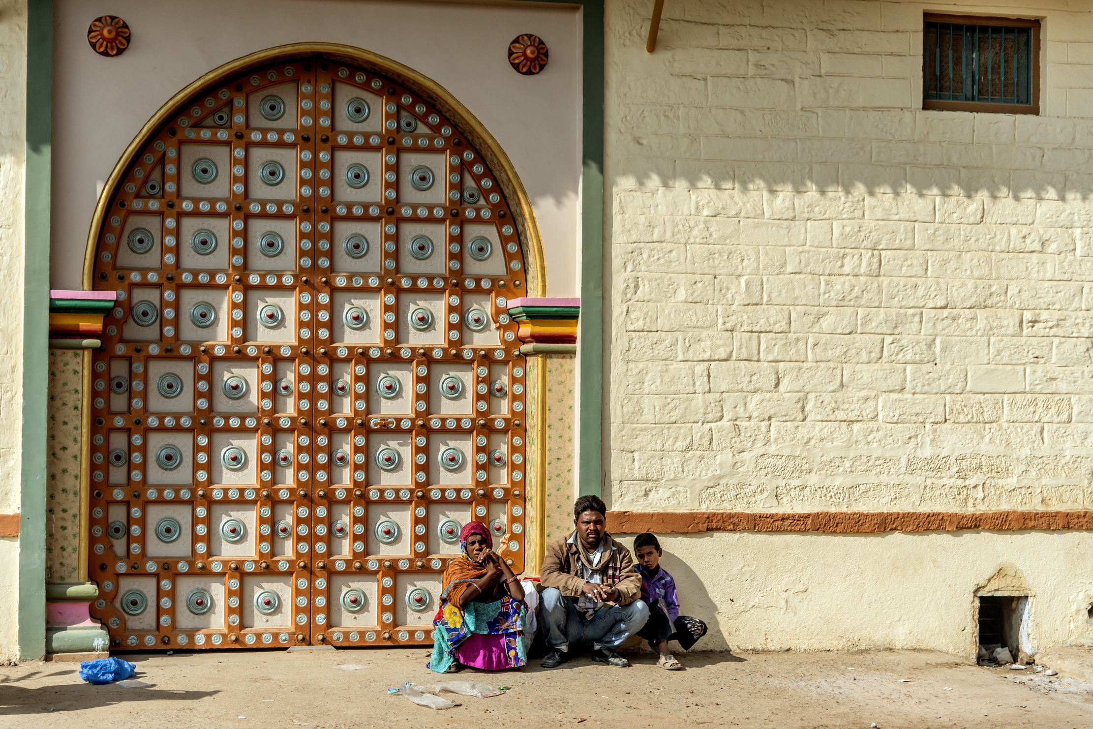 Gujarat 2015 - In front of a temple...