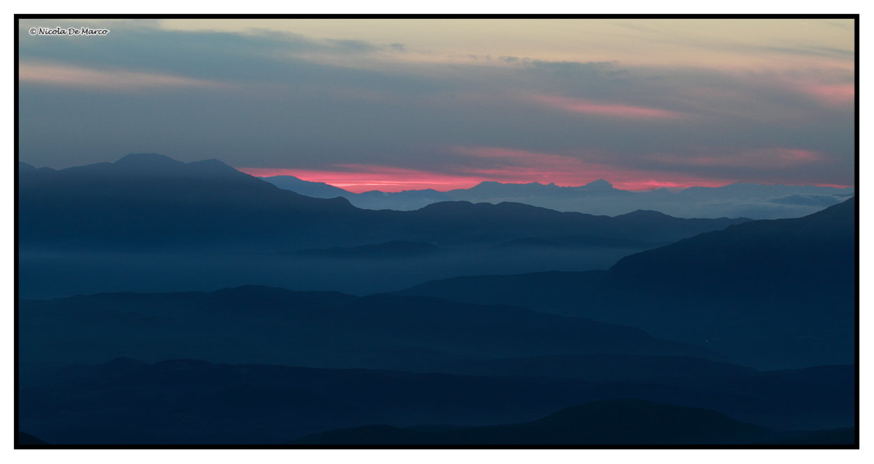 Sunset from the Monte Pollino...