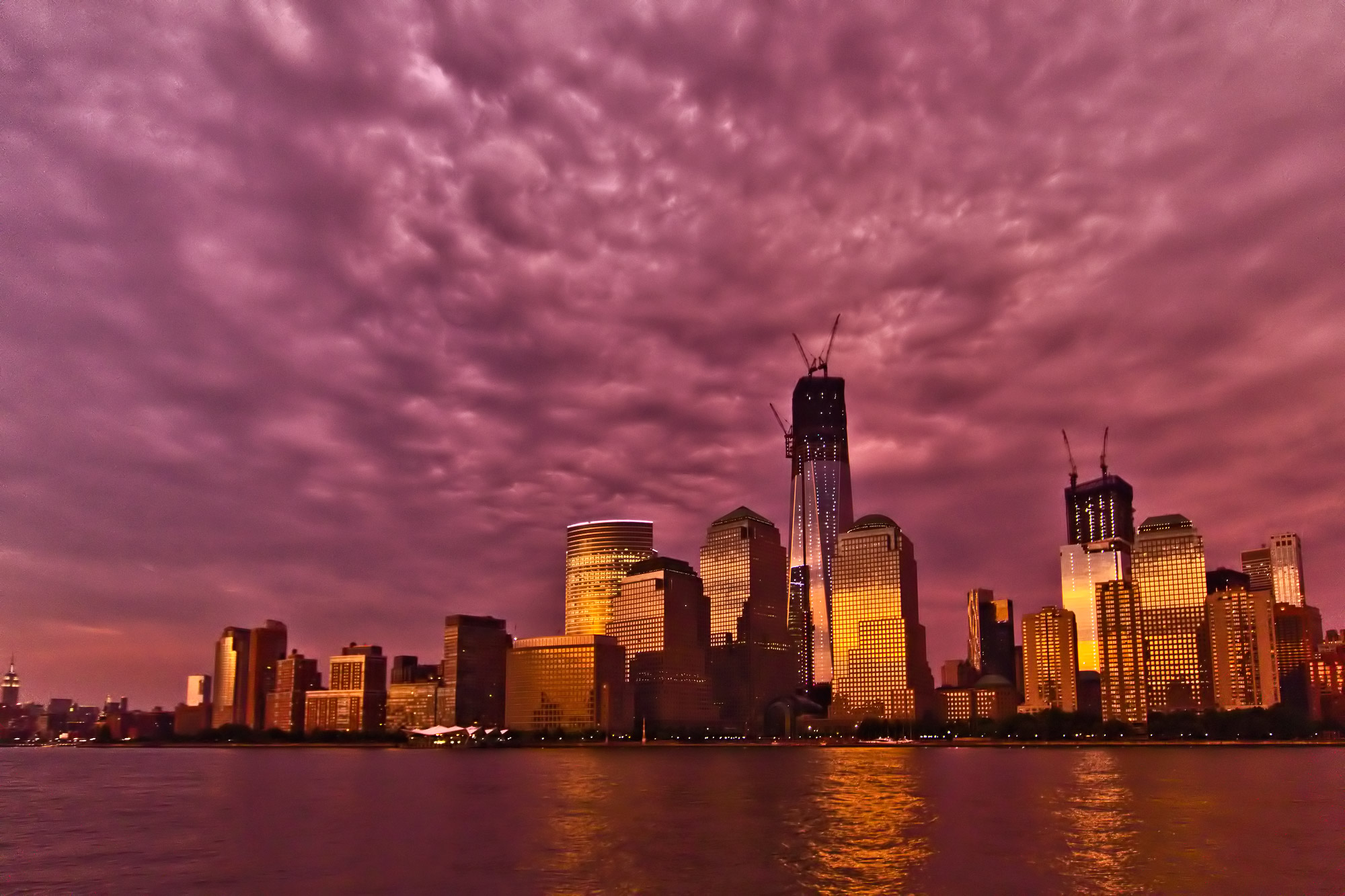 Manhattan Skyline at sunset , re-edit....