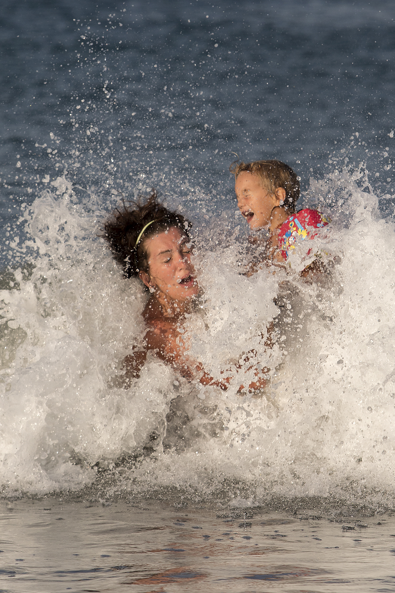 Being rocked by the waves...