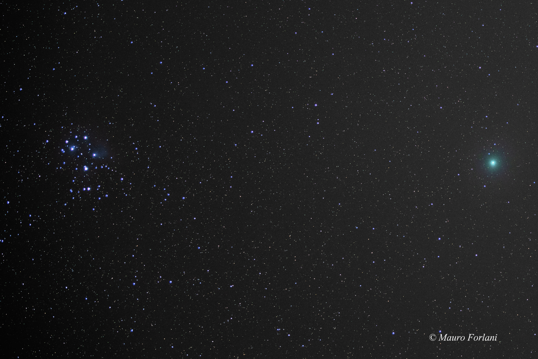 Pleiades & Comet Wirtanen...
