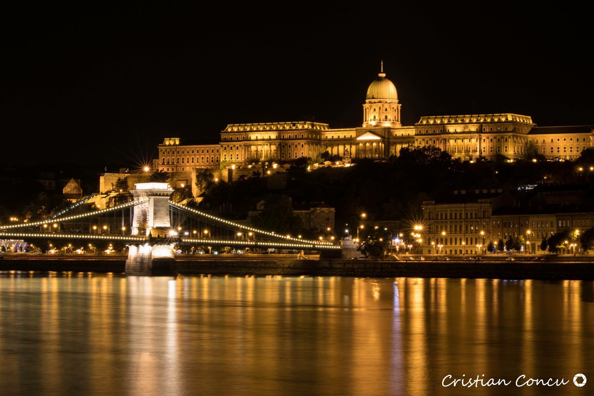 Castel and Chain Bridge in Budapest...