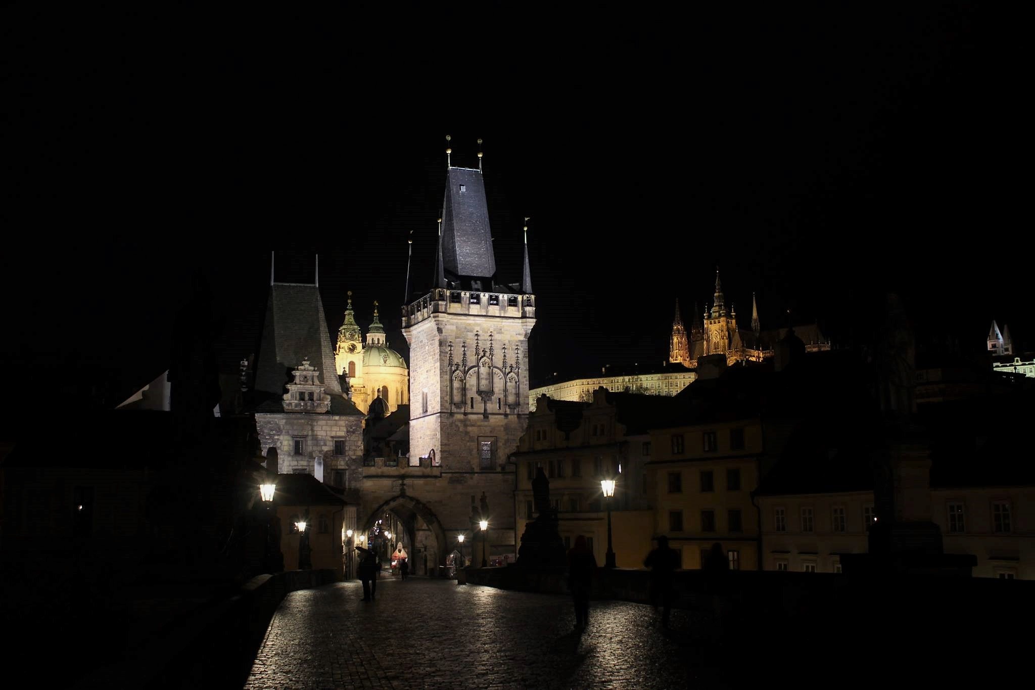 Prague-Charles Bridge-night View ...