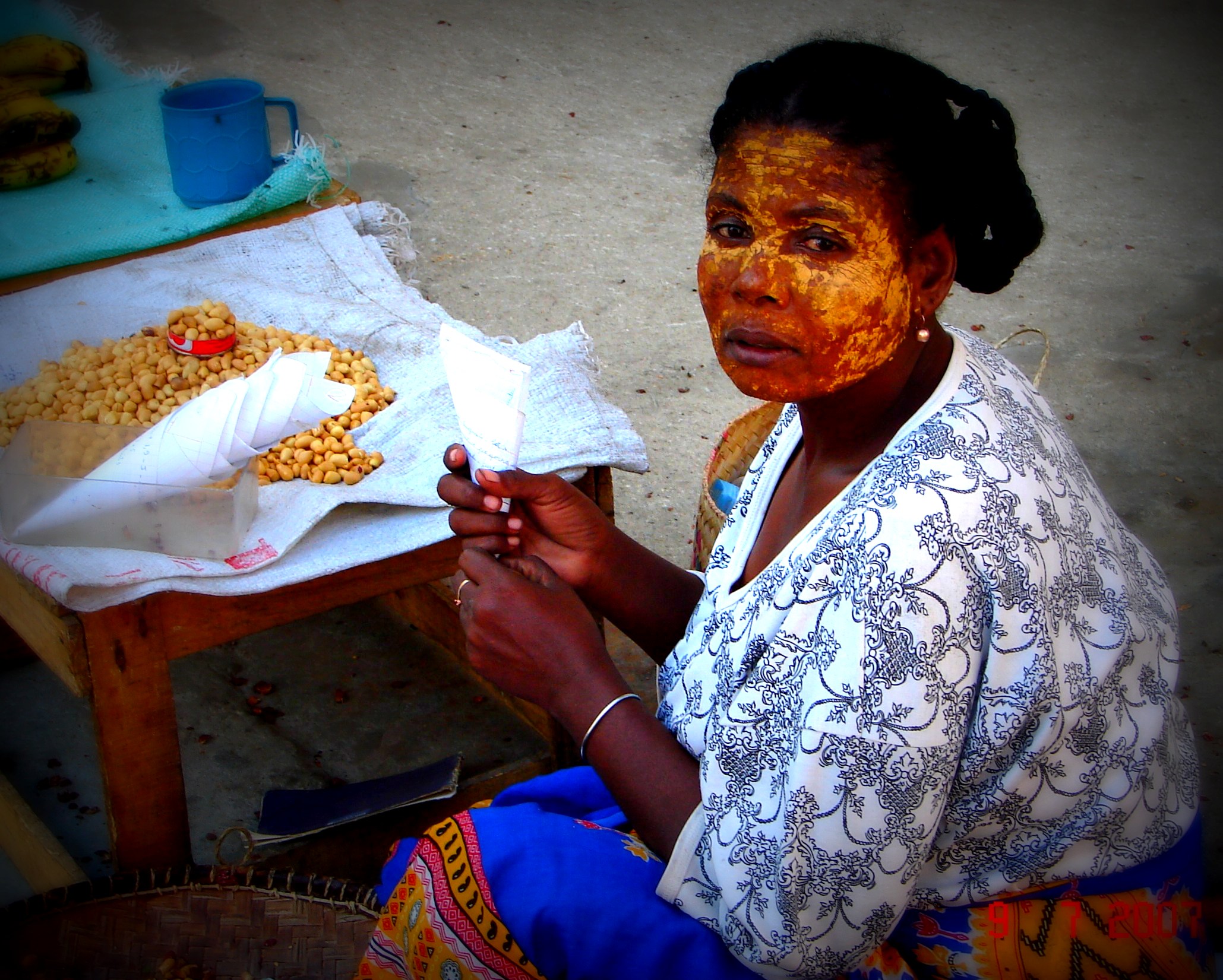 Woman at market in Antananarivo...
