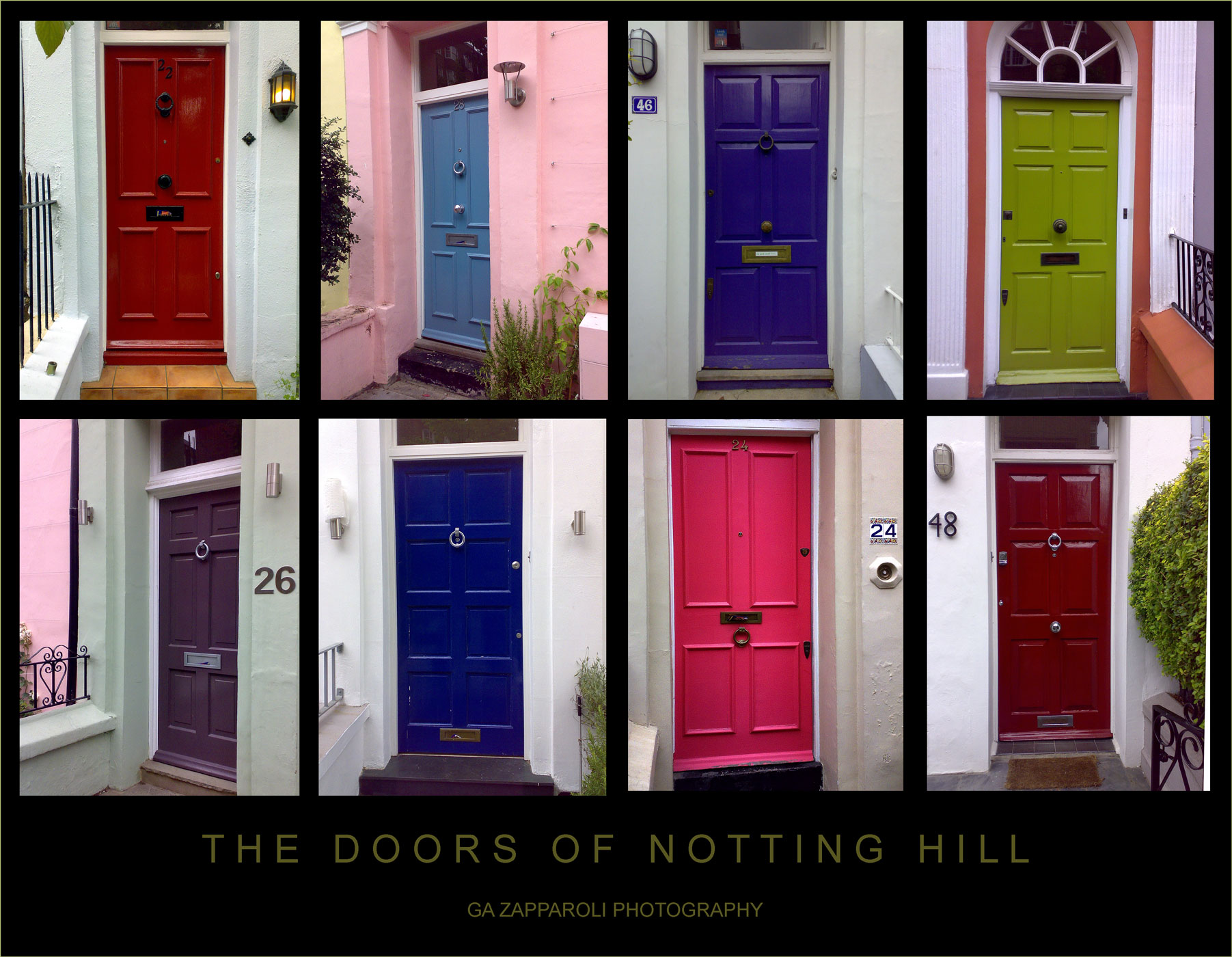 The doors of Notting Hill - London...