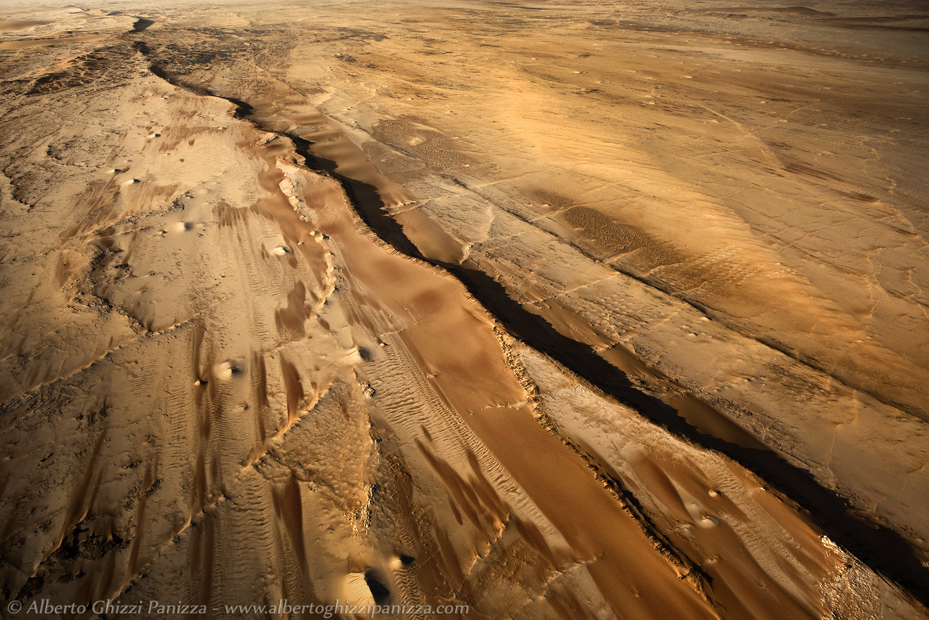 Strips of desert rock...
