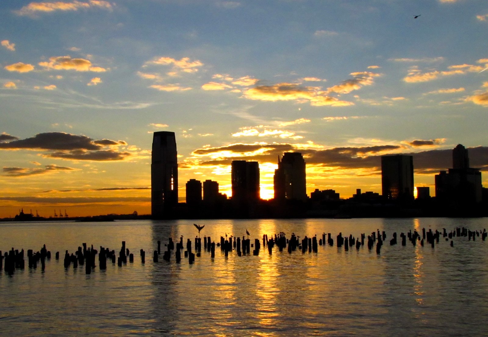 new York skyline at sunset...