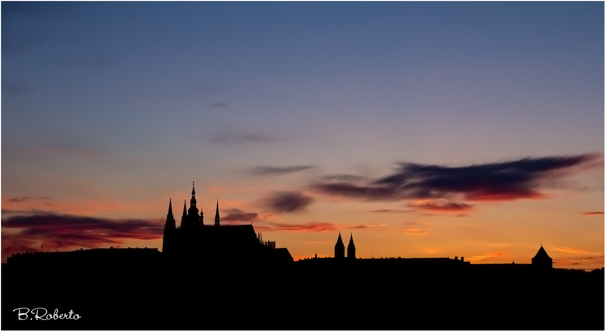 Praga Skyline al tramonto...