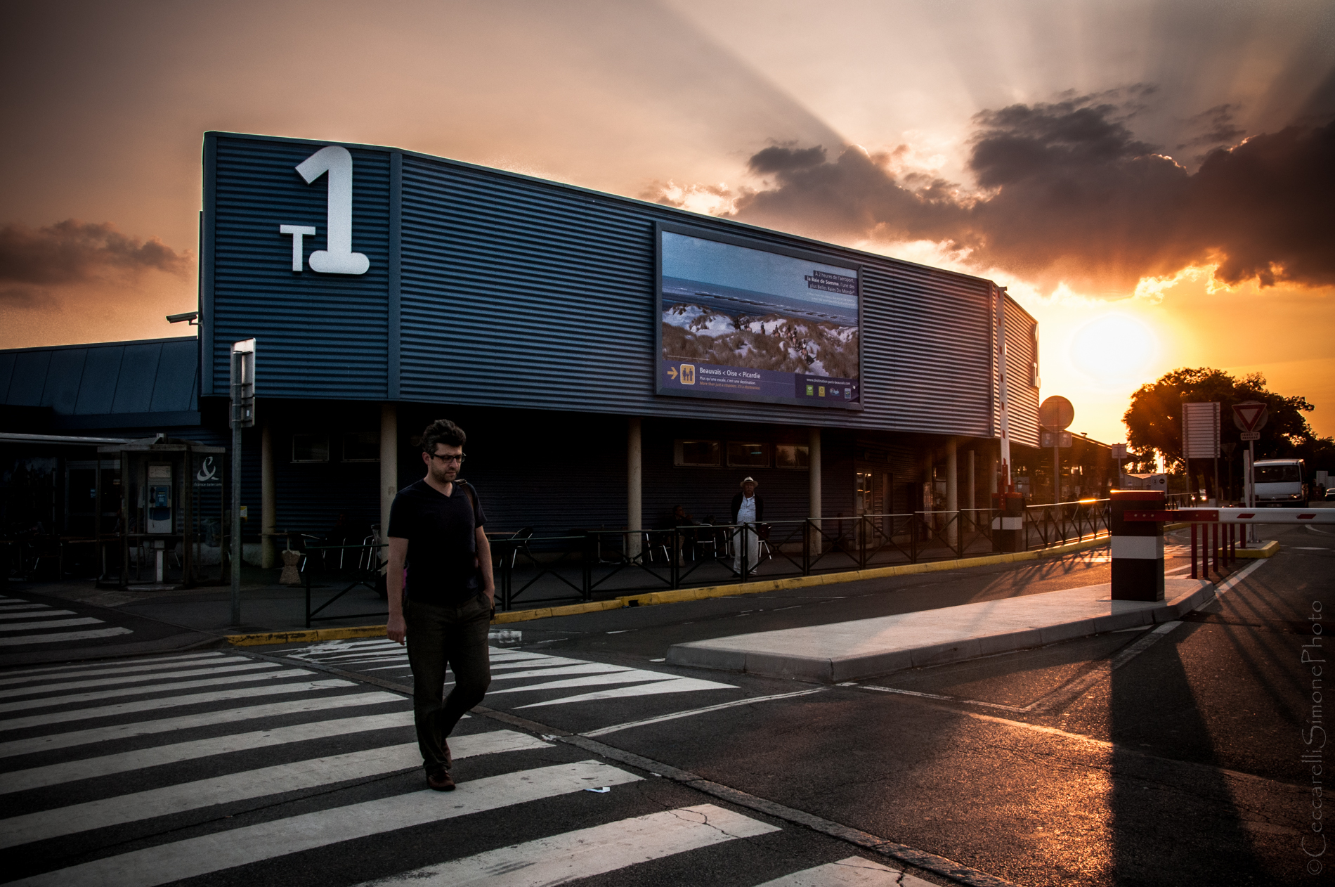 sunset at the airport...