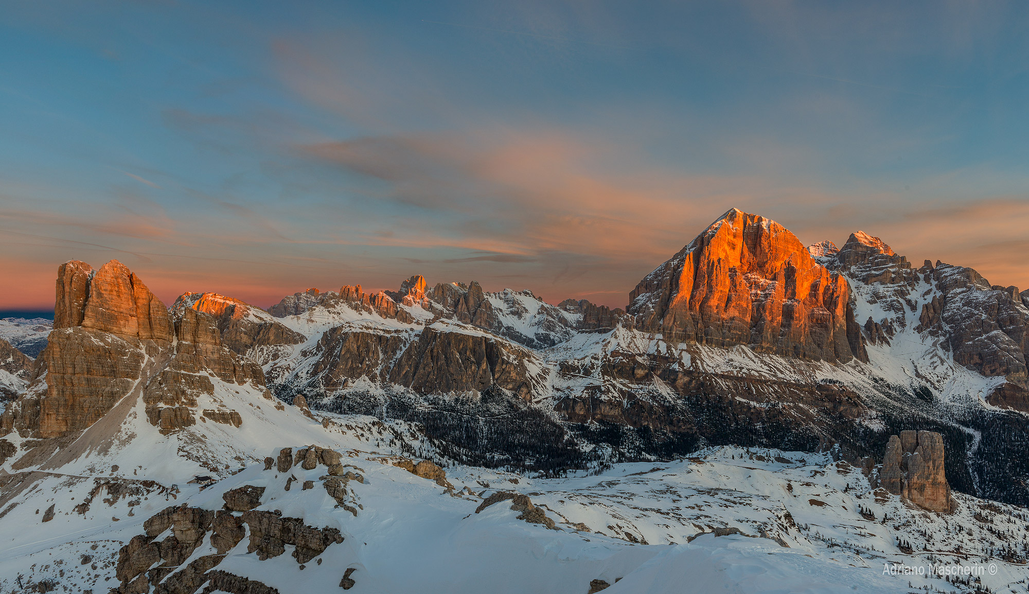 First lights of the Dolomites...