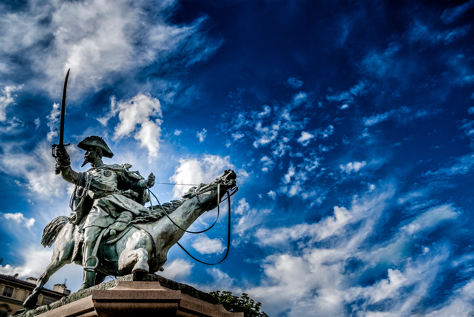 Turin, the statue of Vittorio Emanuele I...