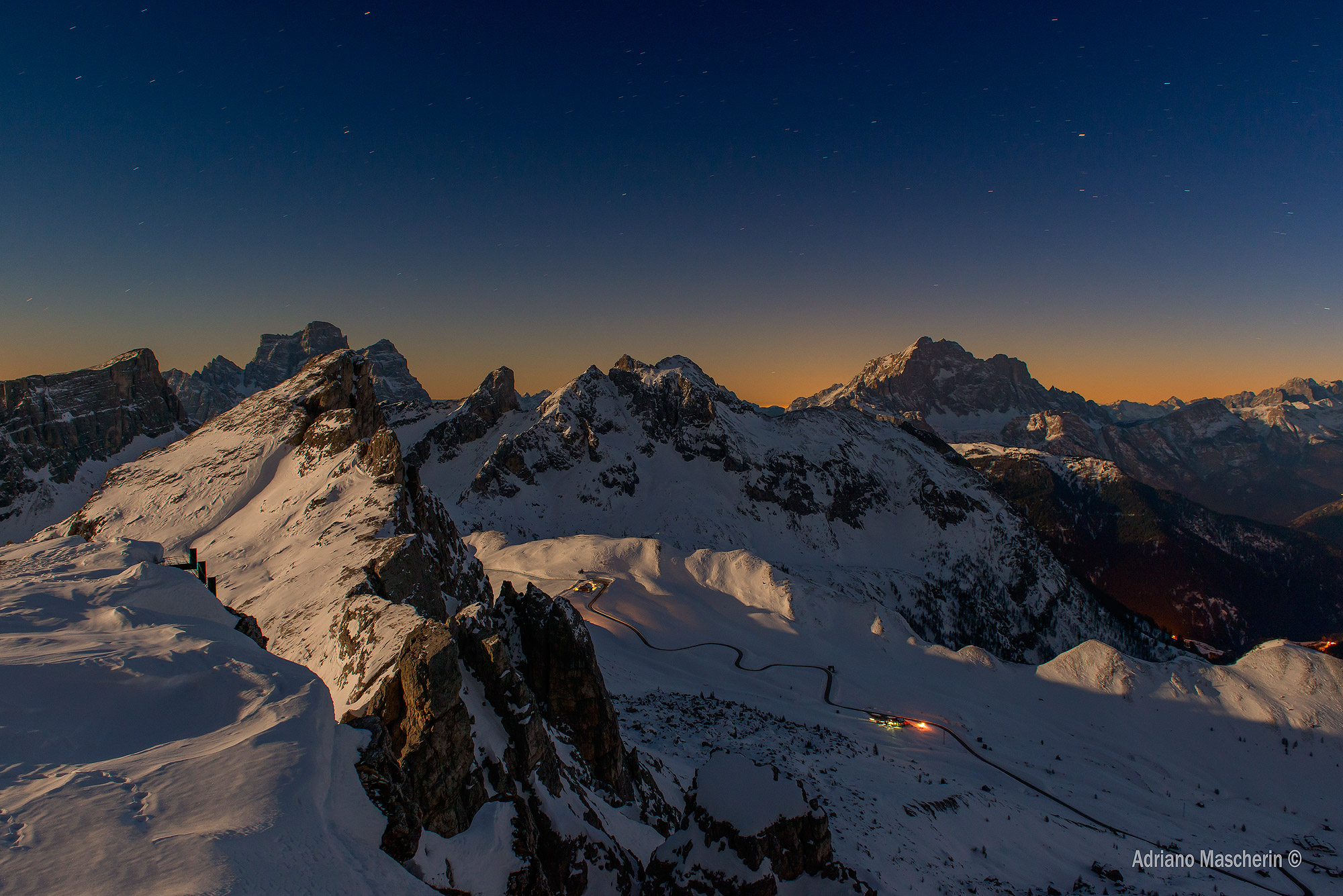 Moonlight in the Dolomites...
