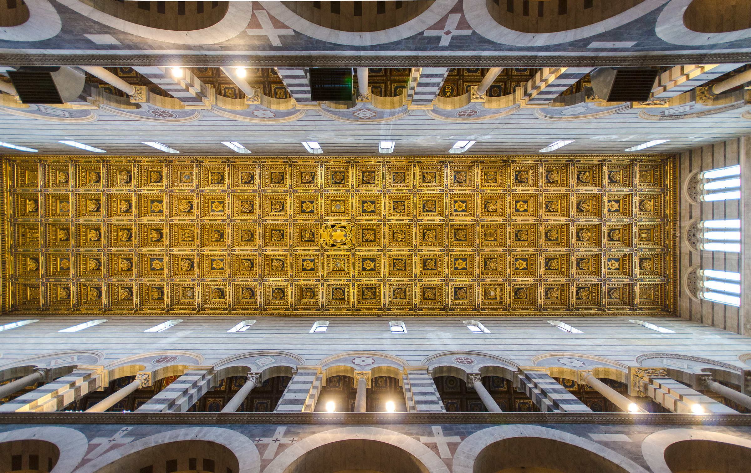 Cathedral ceiling in the Square of Miracles, Pisa....