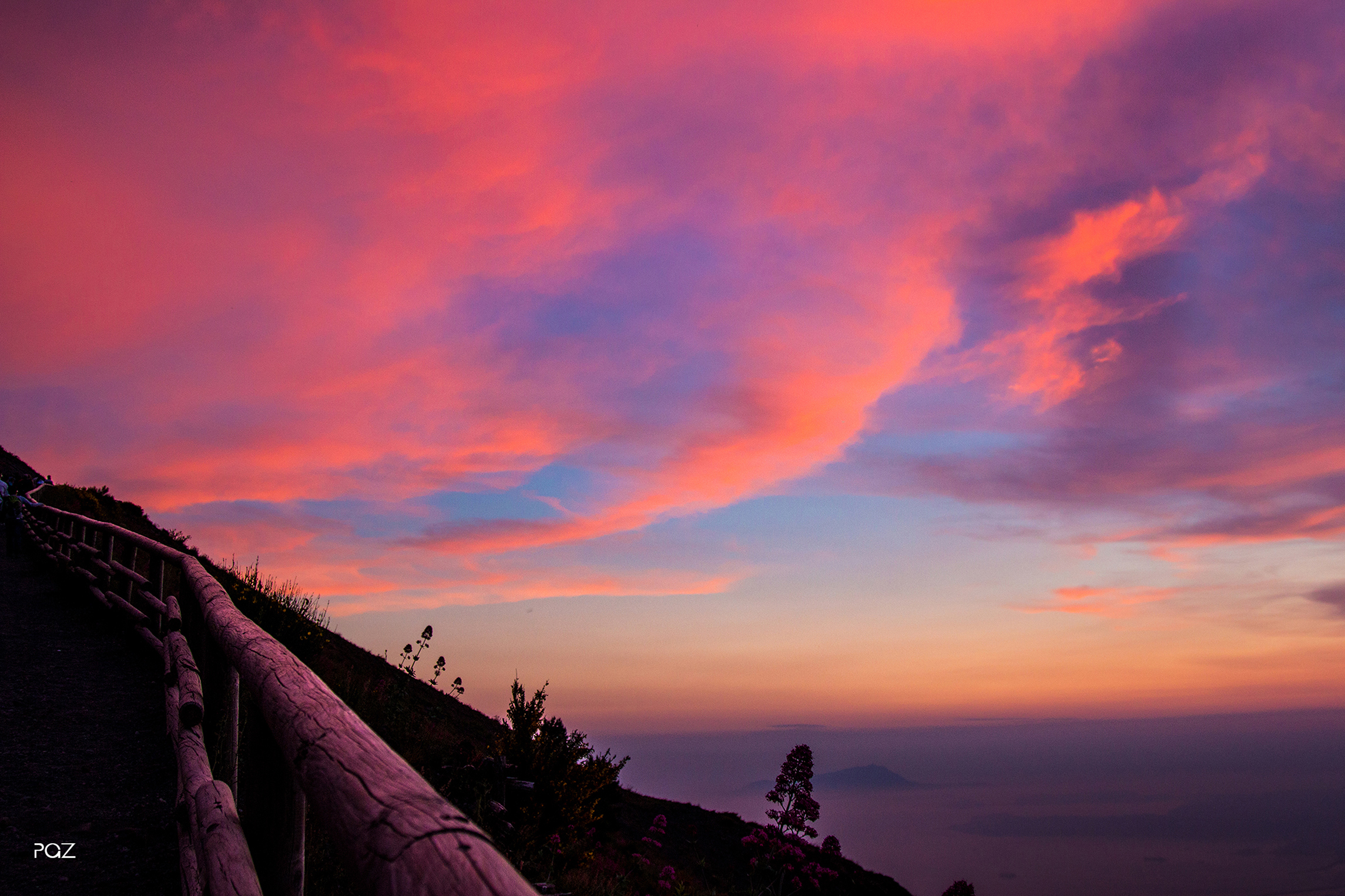 Sunset from Mount Vesuvius...