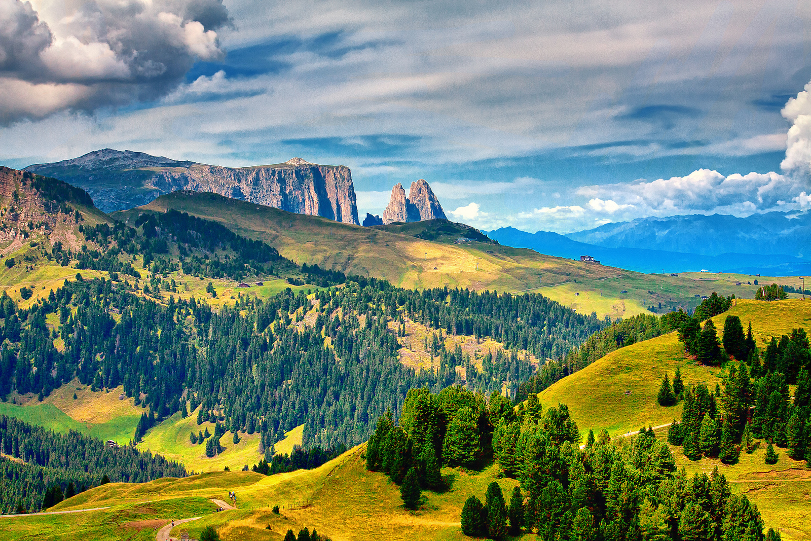 Lo Sciliar dall'Alpe di Siusi...
