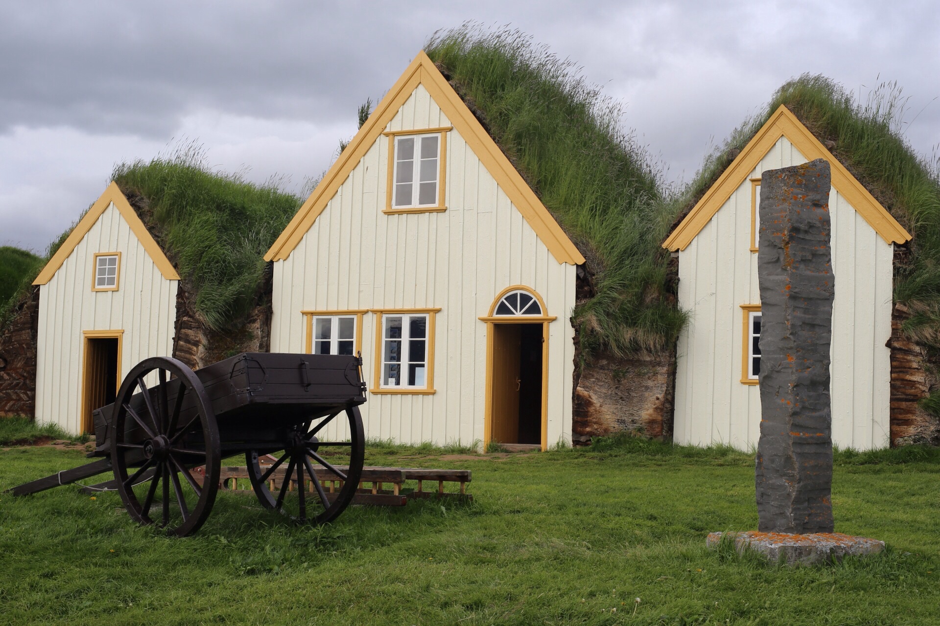 Houses with turf roof...