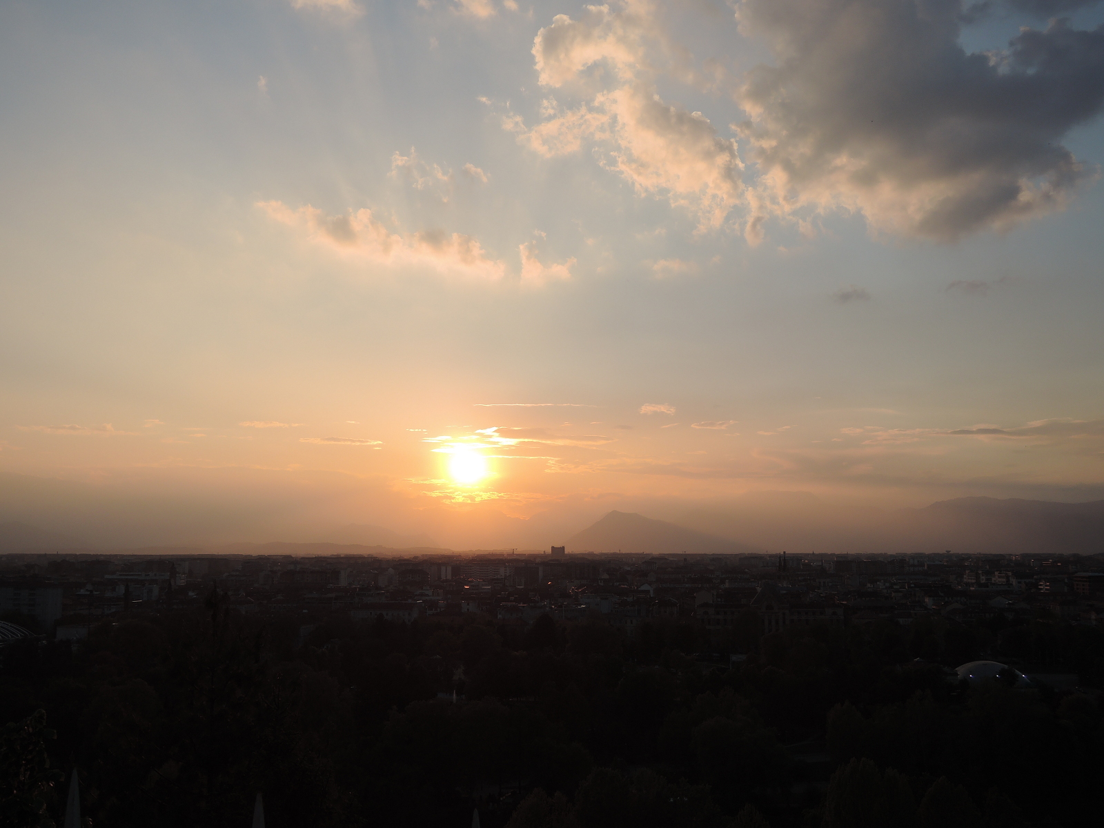 The sunset over Turin...