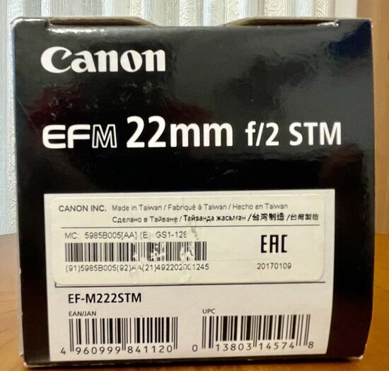 Canon EF-M 22mm f/2 STM