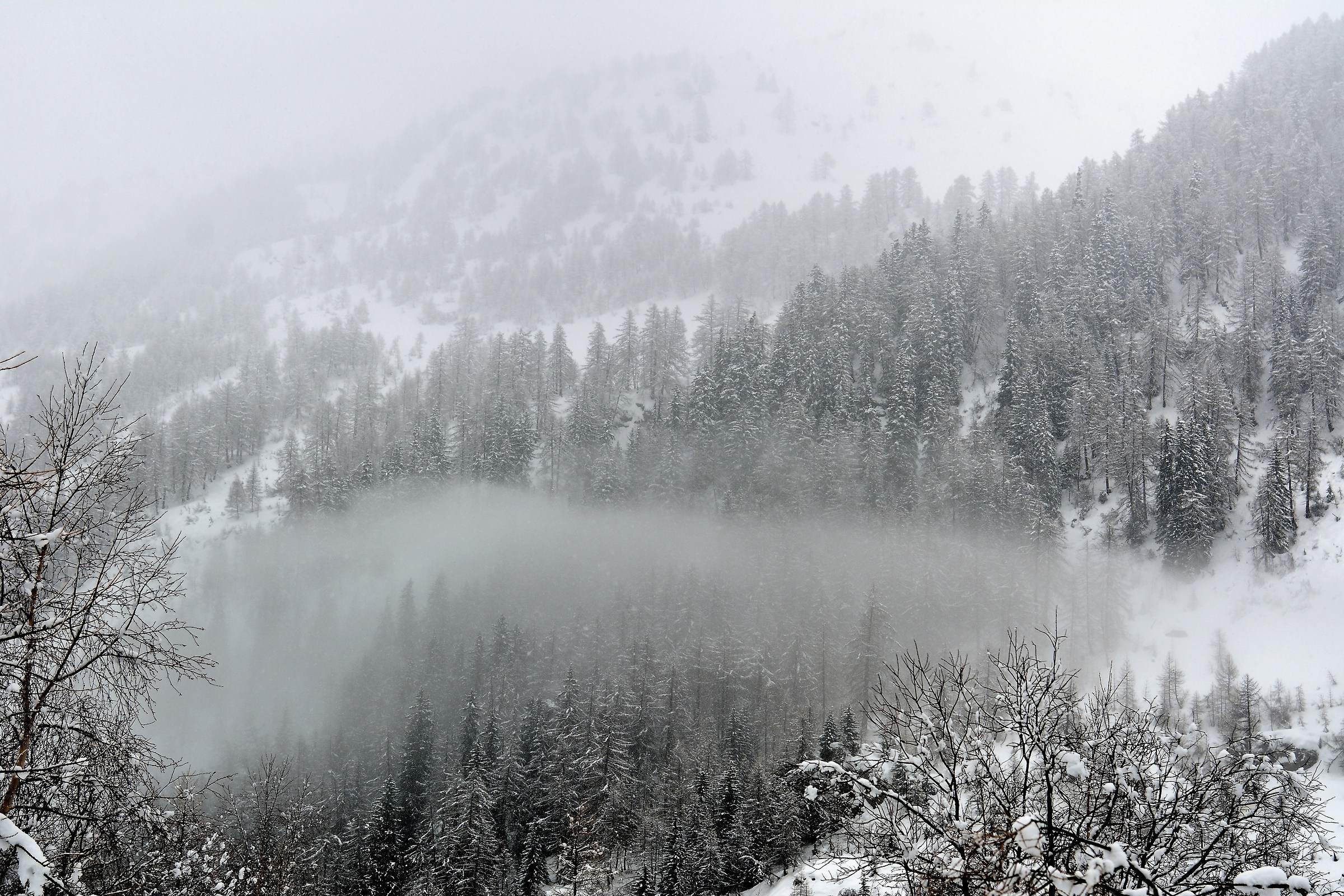 Snow in Val Ferret...