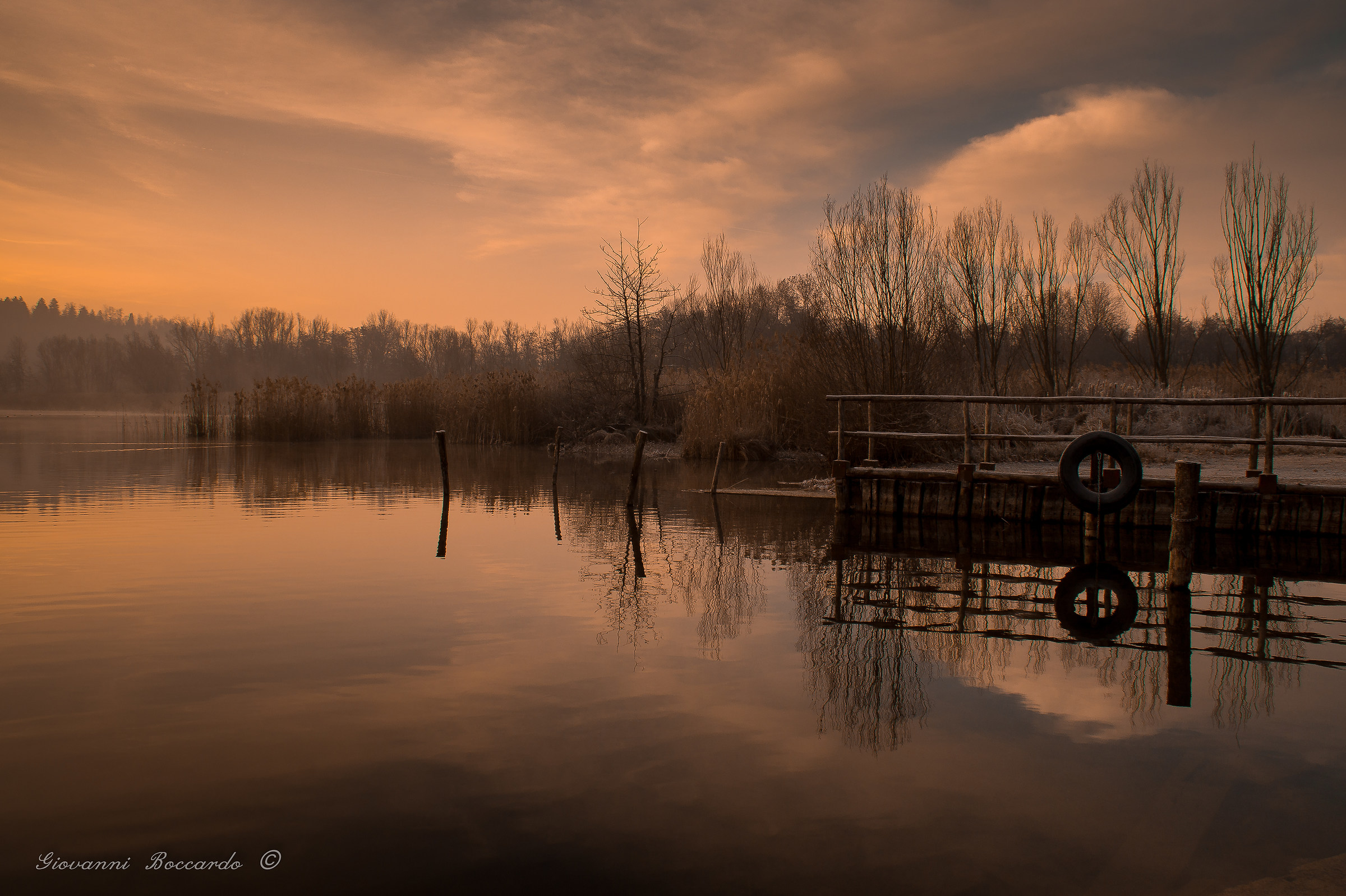 sense of peace on the lake golden...