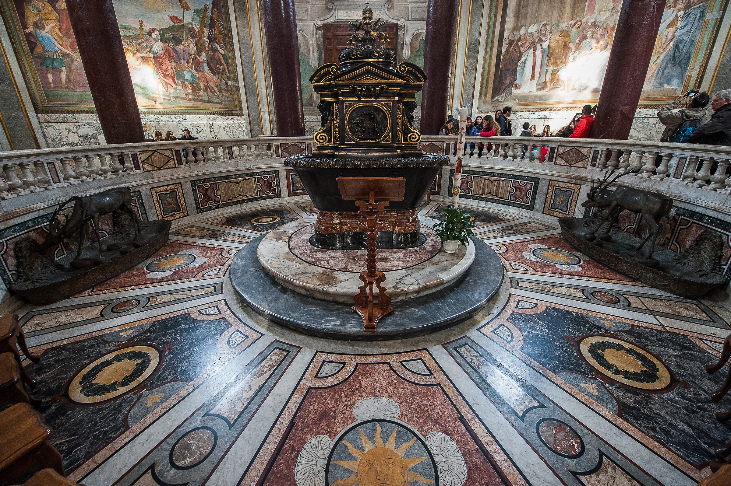 Roma-Interior Baptistry St. John Lateran Basilica...